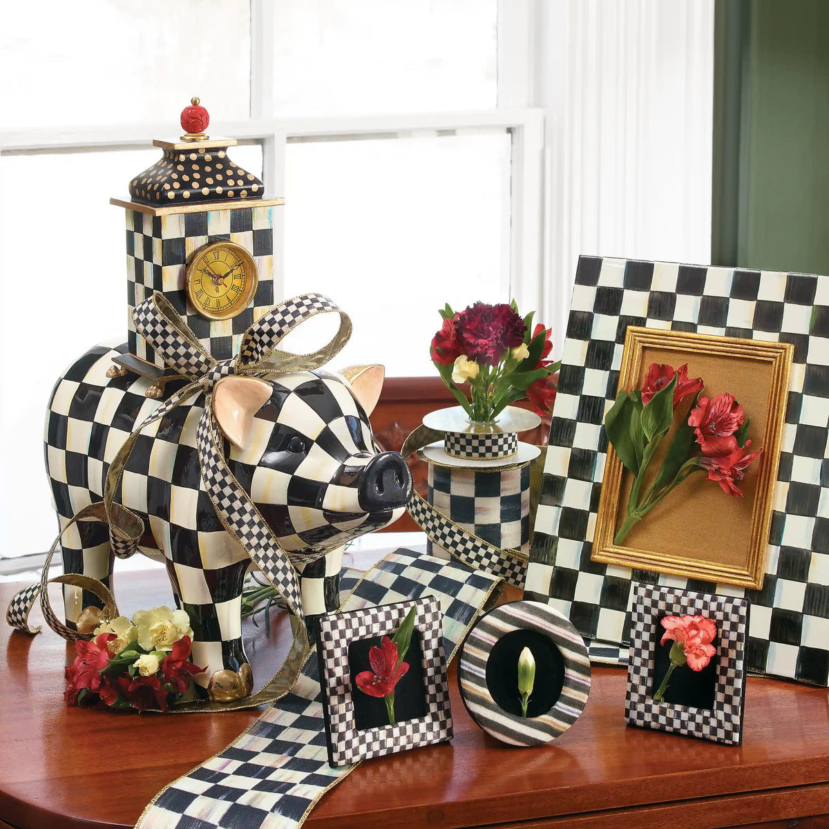 Sterling Check Desk Clock