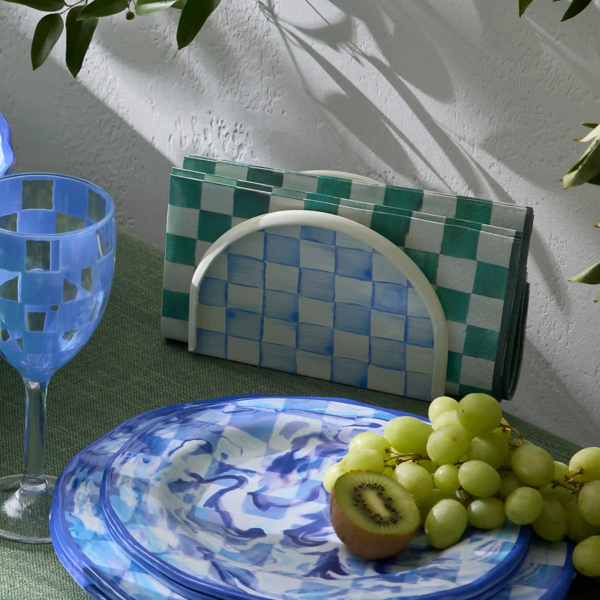 Sky Check Napkin Holder