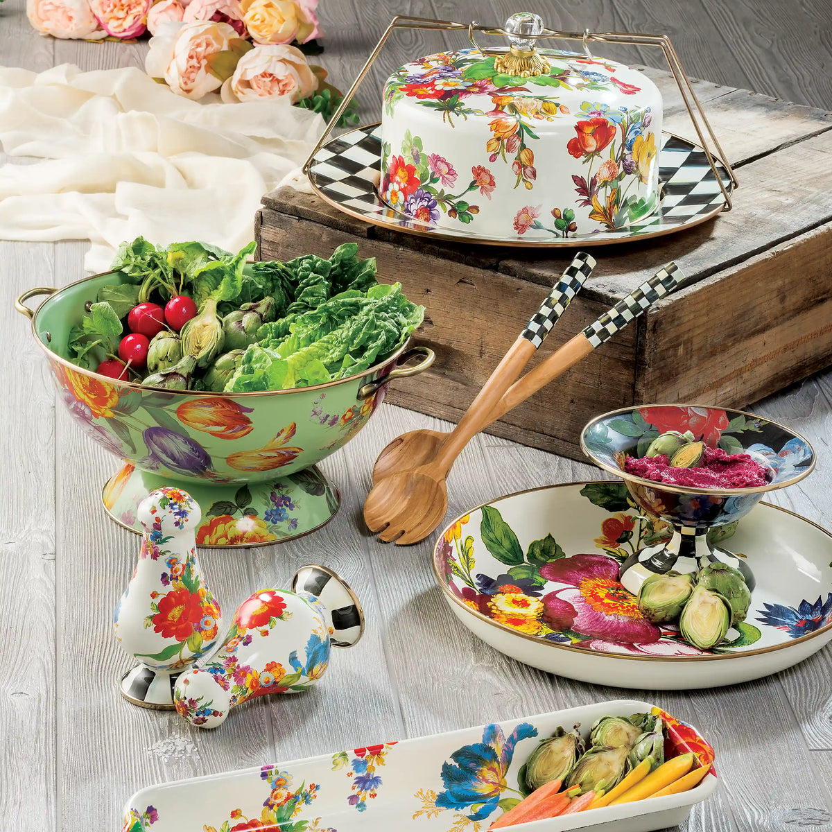 Wild Rose Slate Abundant Bowl