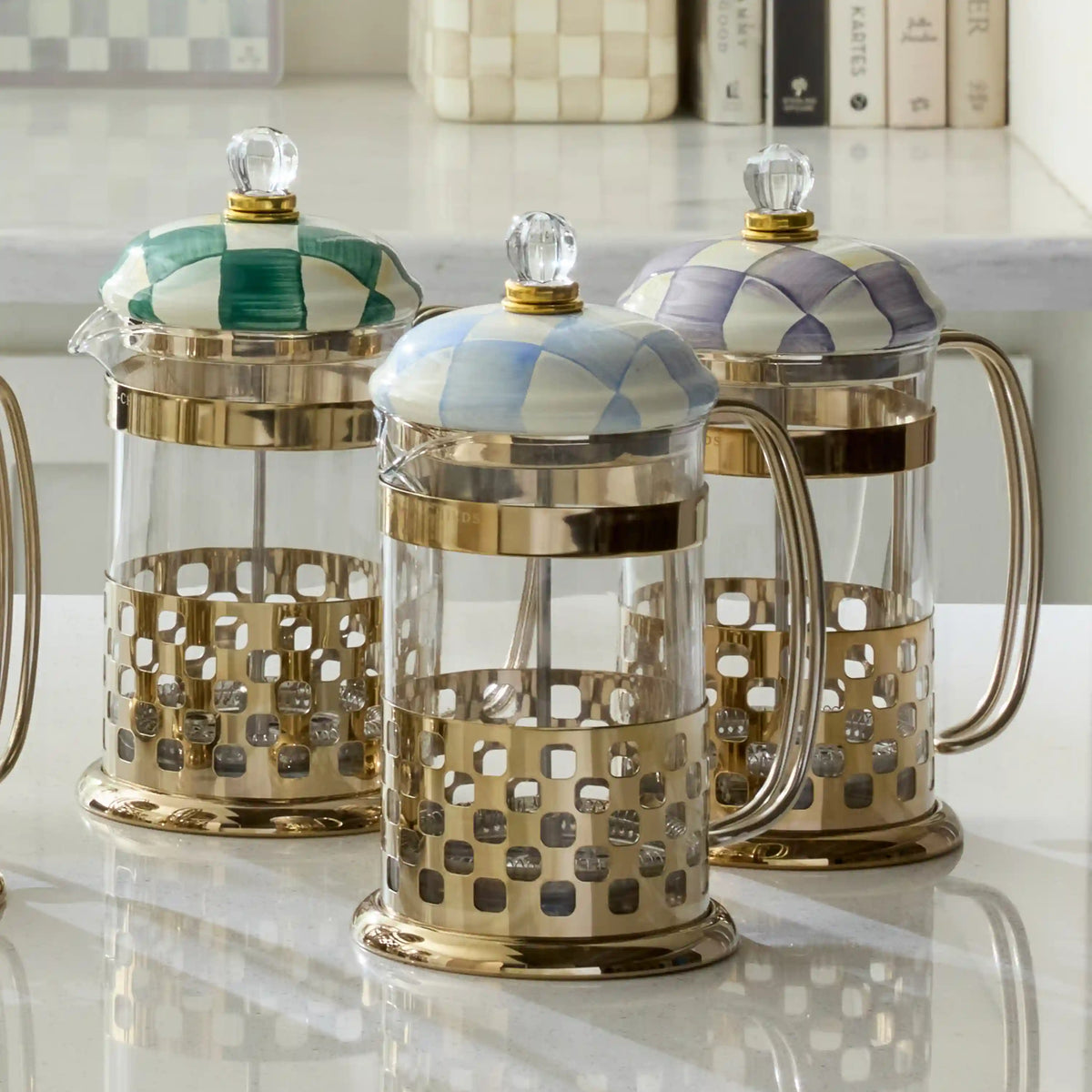 Mocha Check French Press