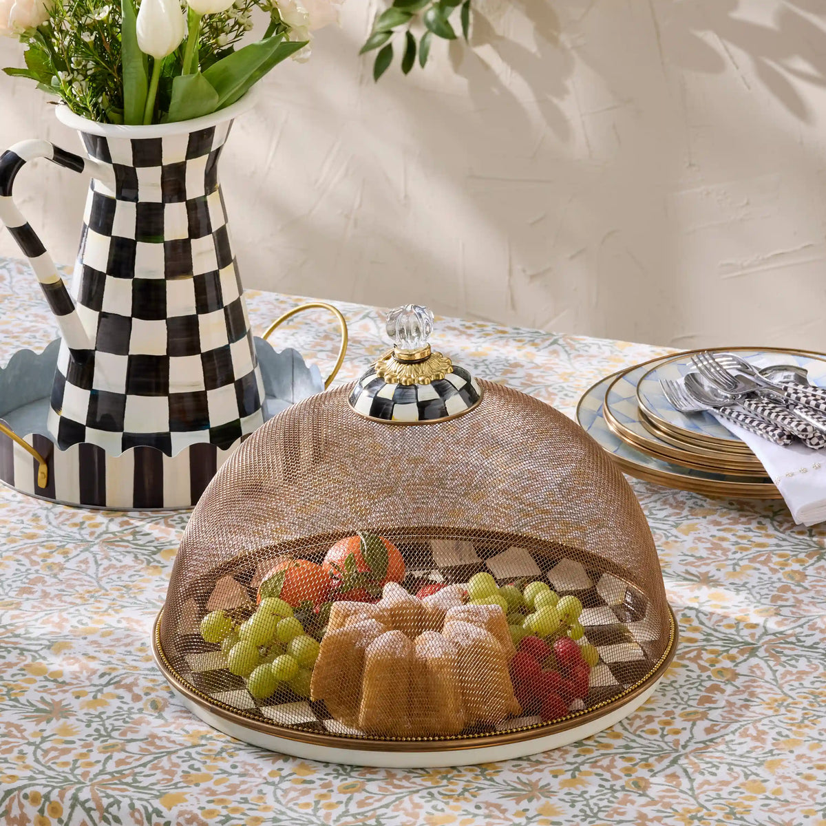 Courtly Check Large Mesh Dome