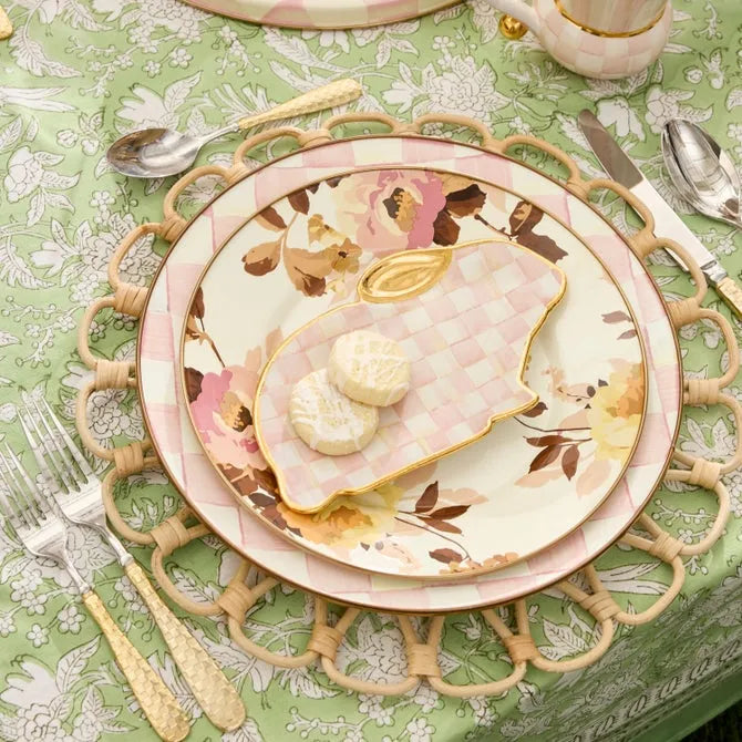 Wild Rose White Dinner Plate
