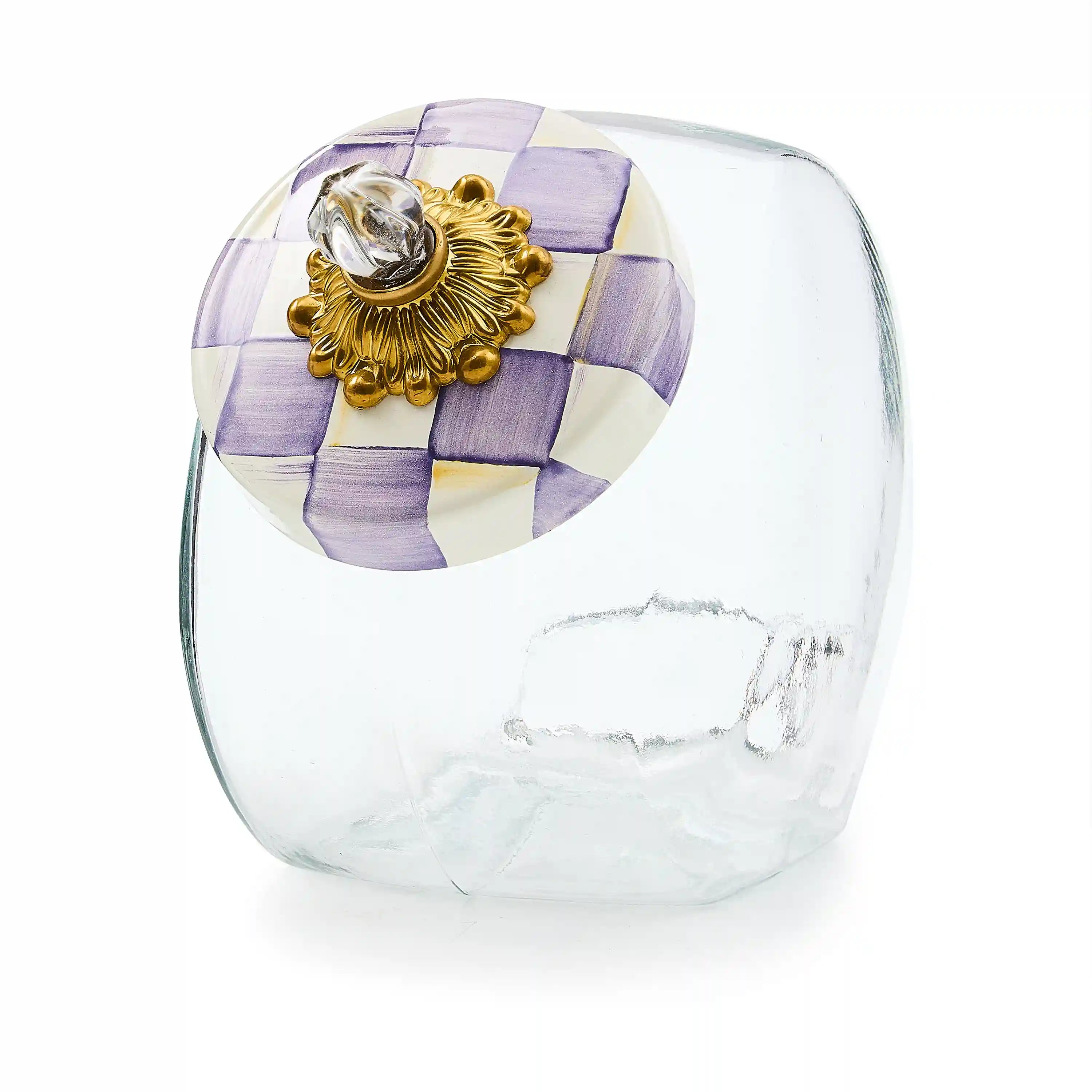 Cookie Jar with Sky Check Lid