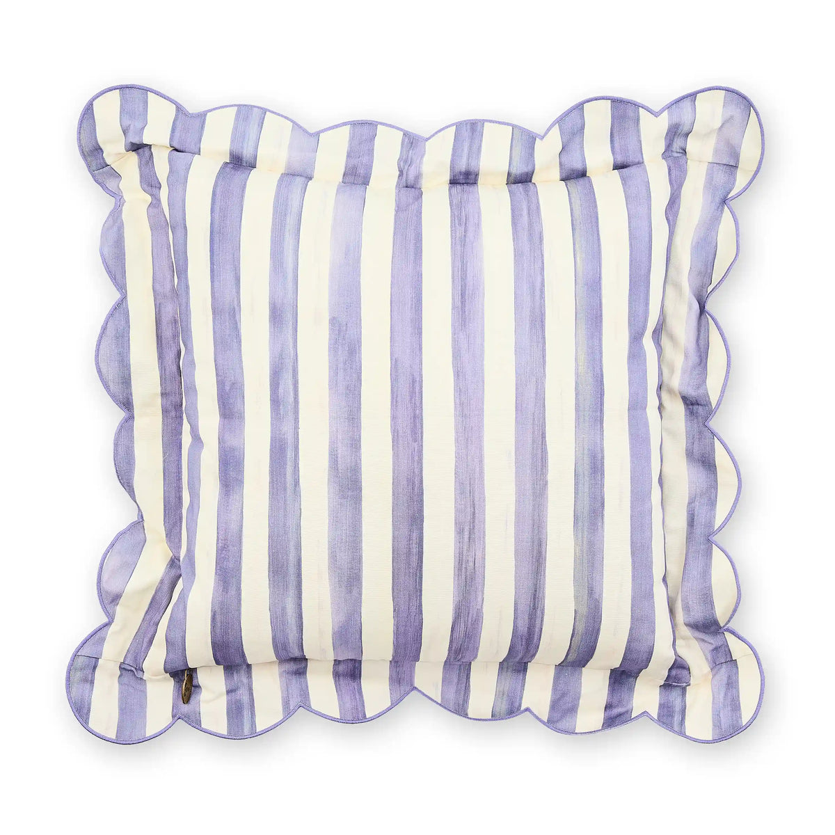 Violet Check Reversible Scalloped Lumbar Throw Pillow