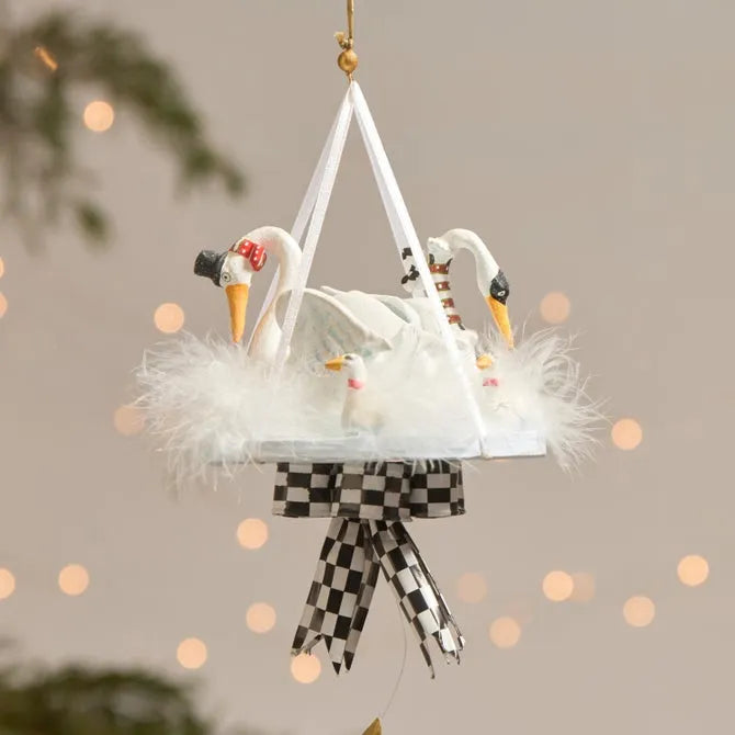 Patience Brewster 12 Days 7 Swans a-Swimming Ornament