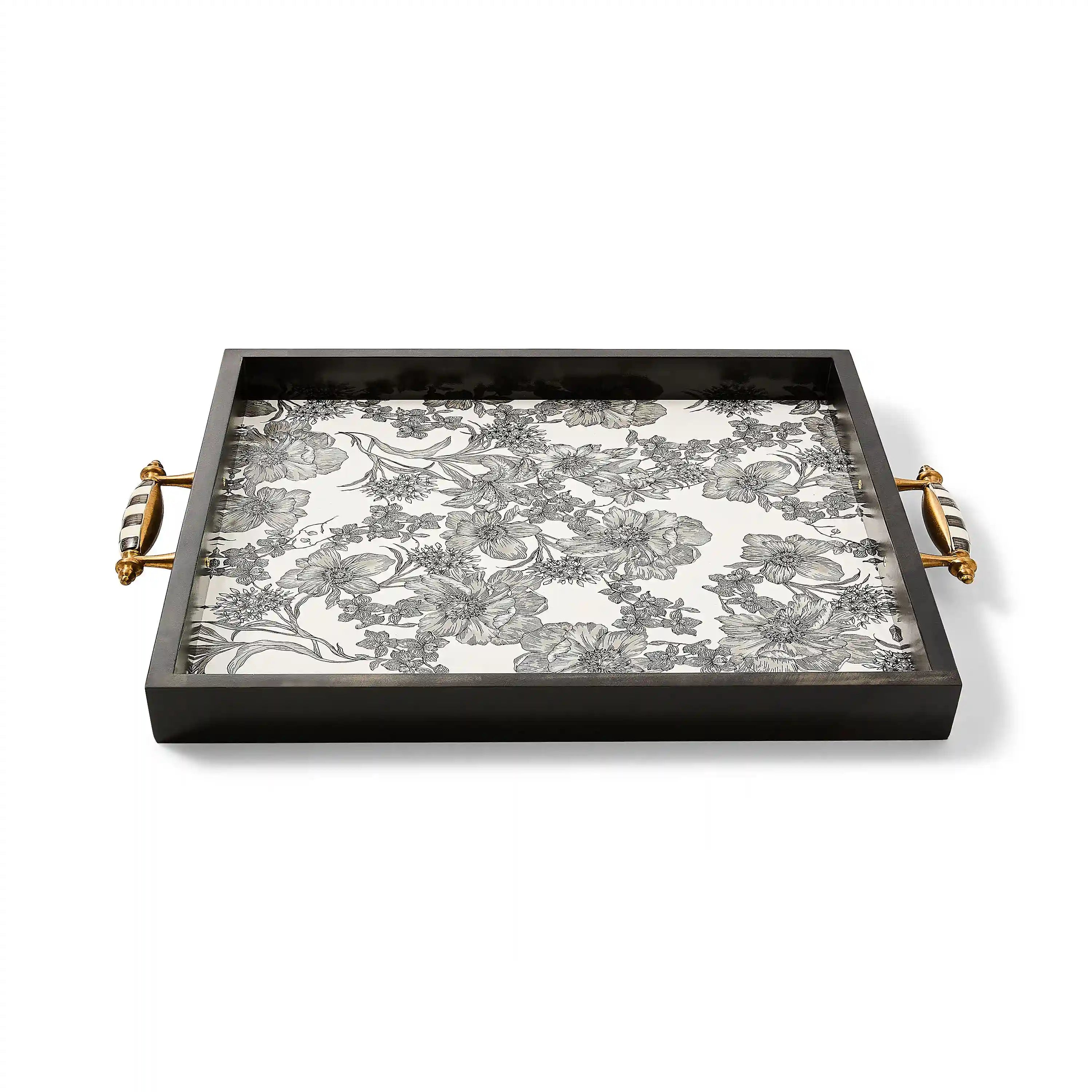 Wild Rose White Serving Tray