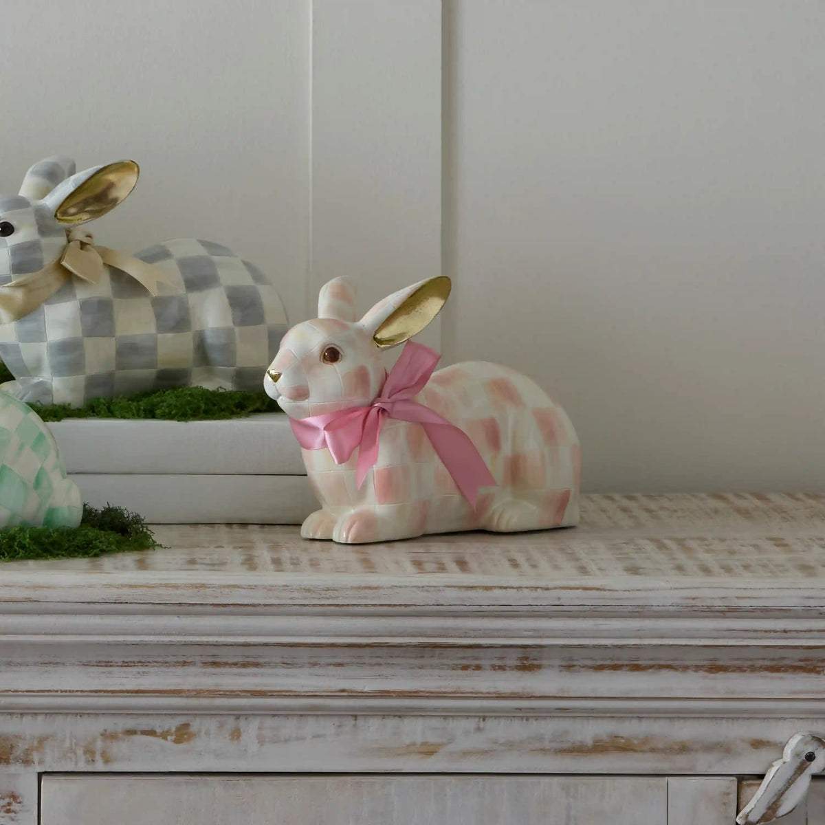Sterling Check Resting Bunny