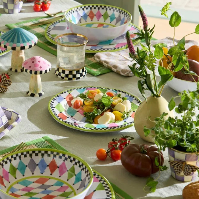 Palm Springs Melamine Salad Plates, Set of 4