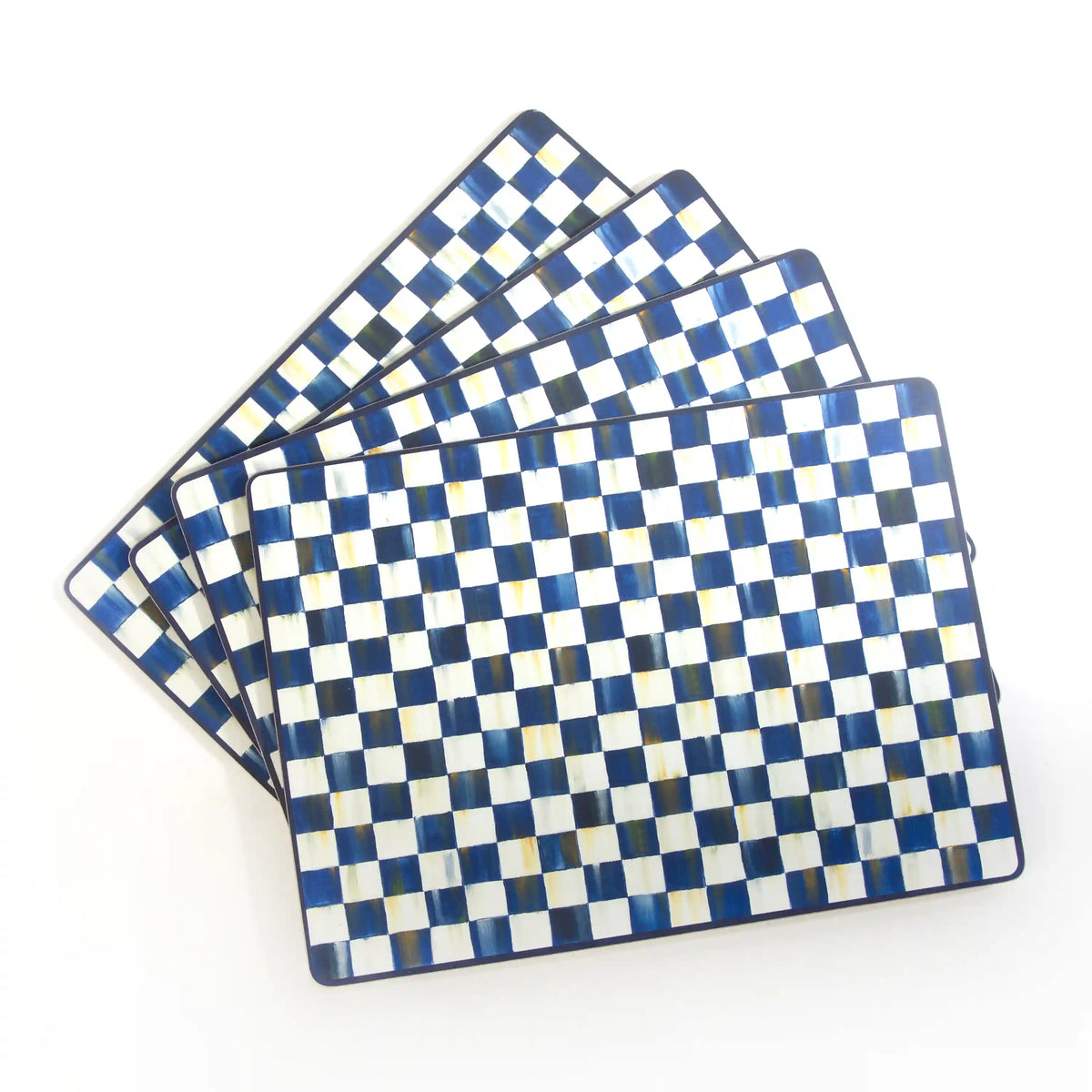 Violet Check Cork Back Placemats, Set of 4