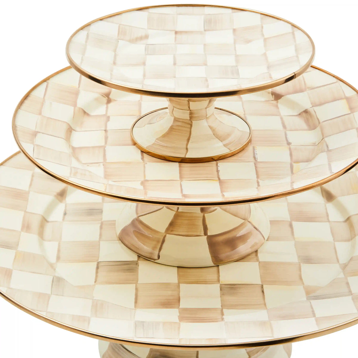 Courtly Check Large Pedestal Platter