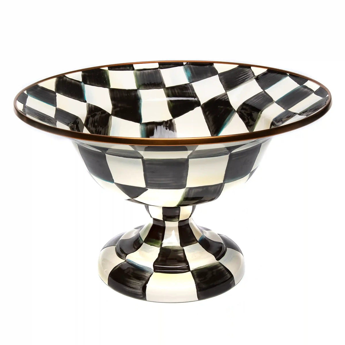 Emerald Check Large Compote