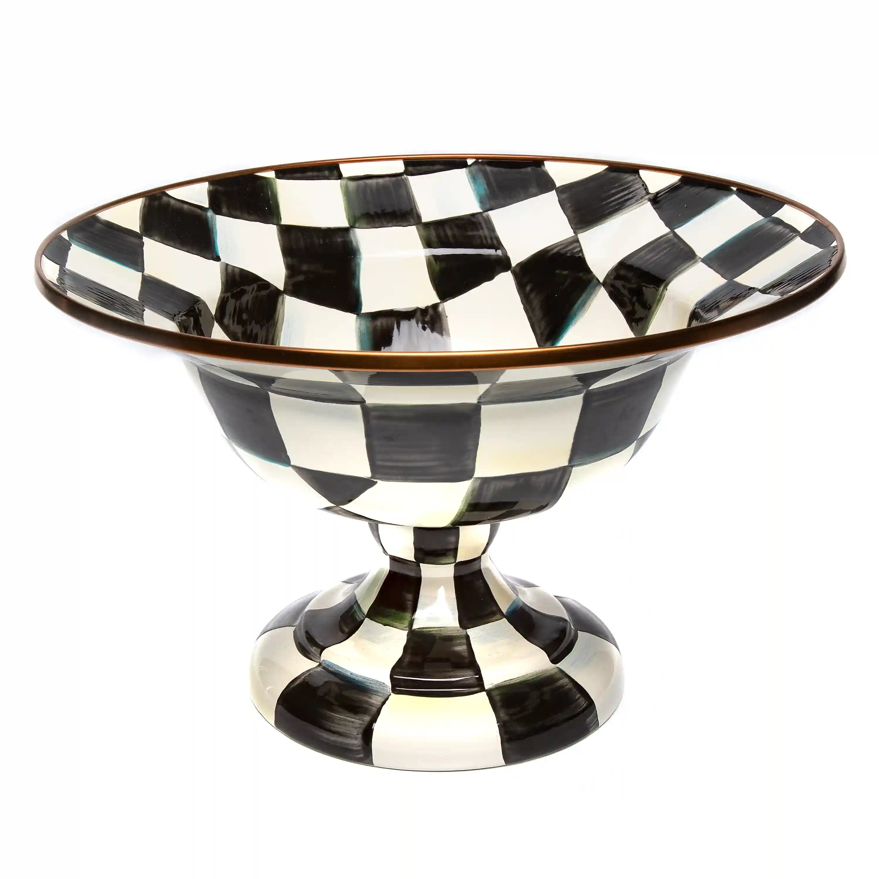 Sterling Check Large Compote