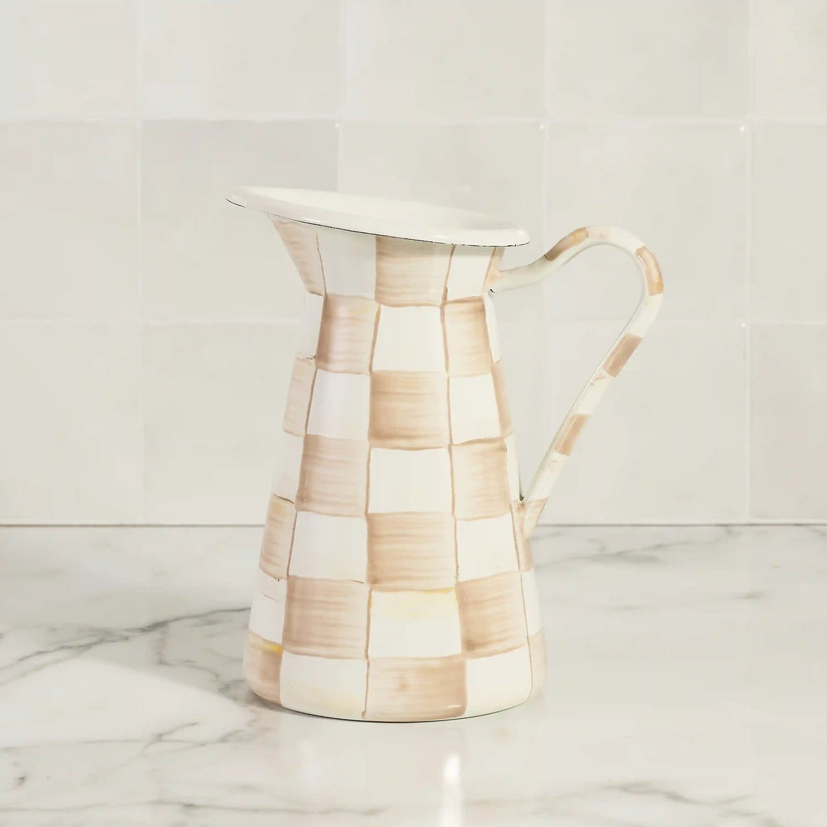 Sterling Check Large Practical Pitcher