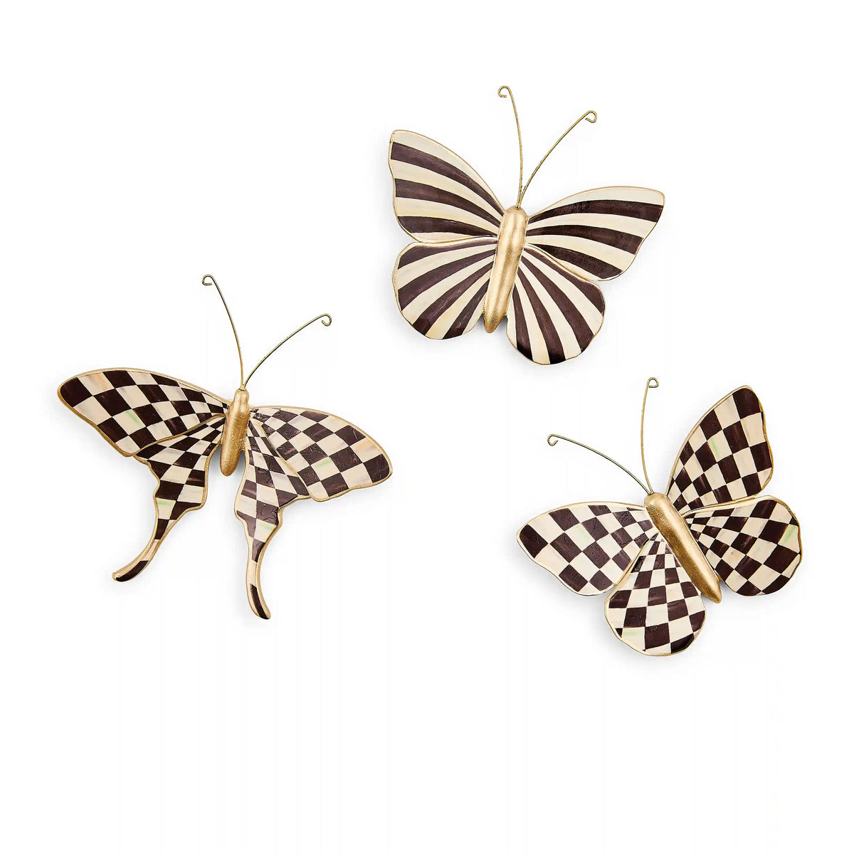 Mocha Butterfly Wall Decor Trio