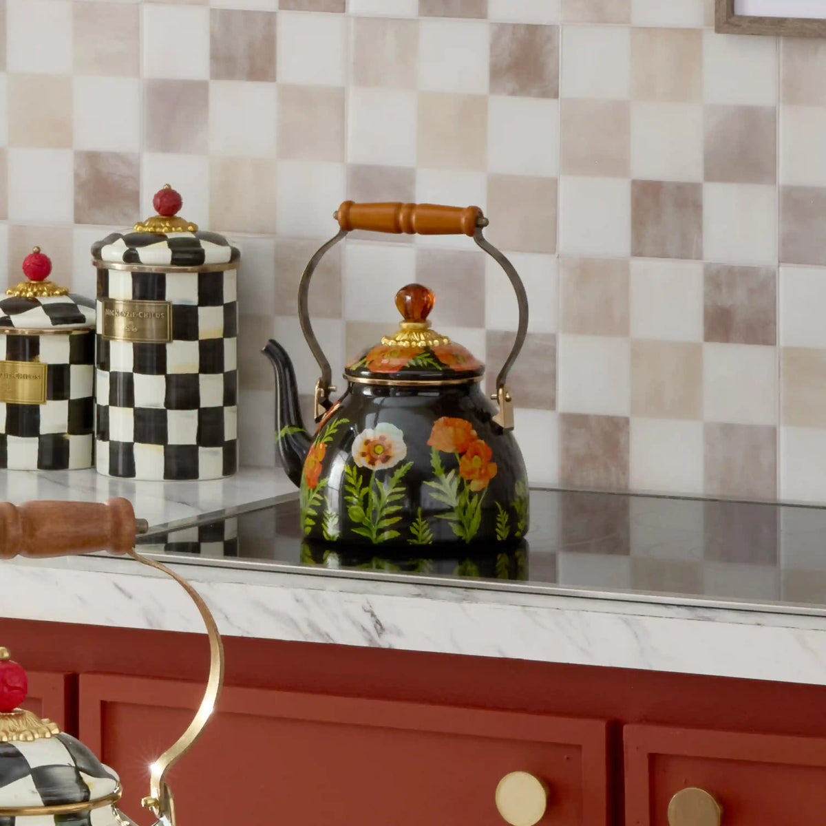Juniper Check 2 Quart Tea Kettle
