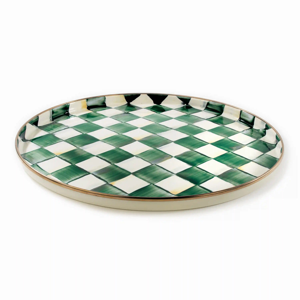 Rosy Check Round Tray