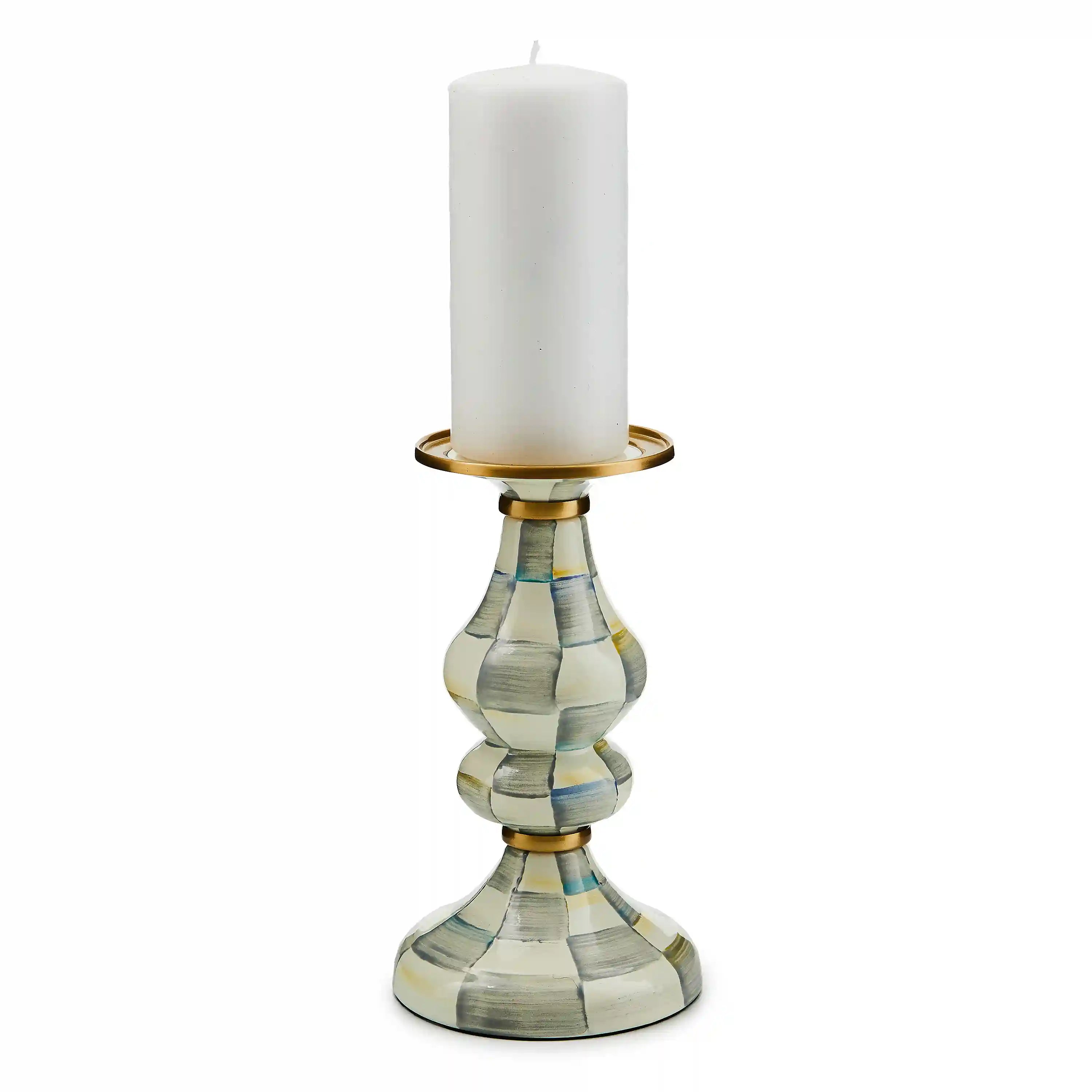 Rosy Check Large Pillar Candlestick