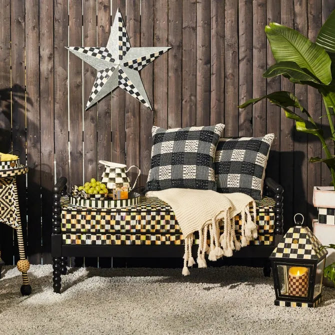 Spindle Check Outdoor Bench