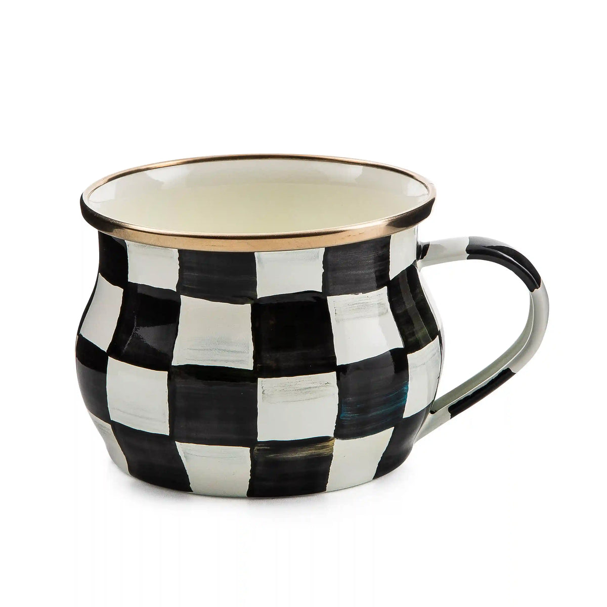 Mocha Check Saucer