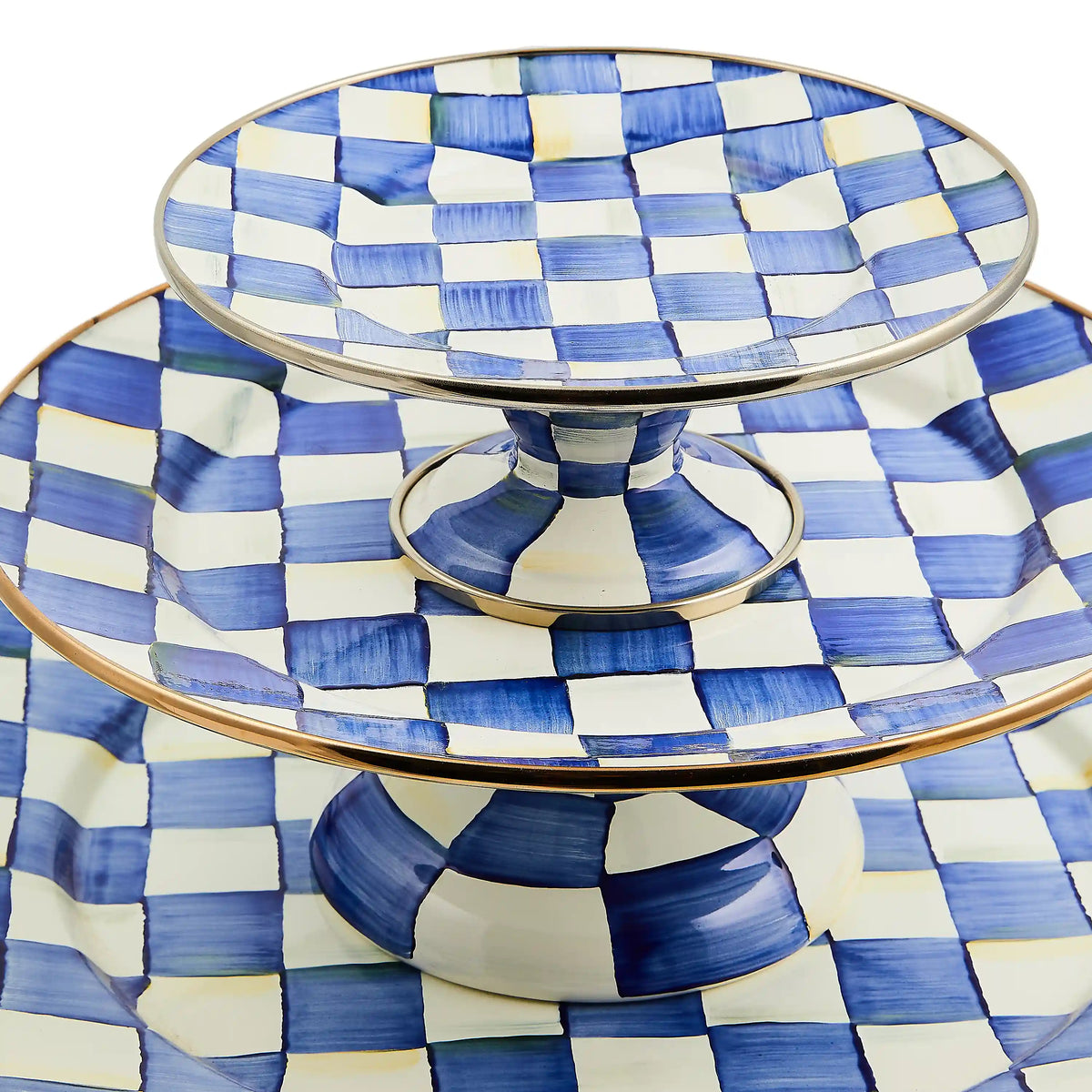 Courtly Check Large Pedestal Platter