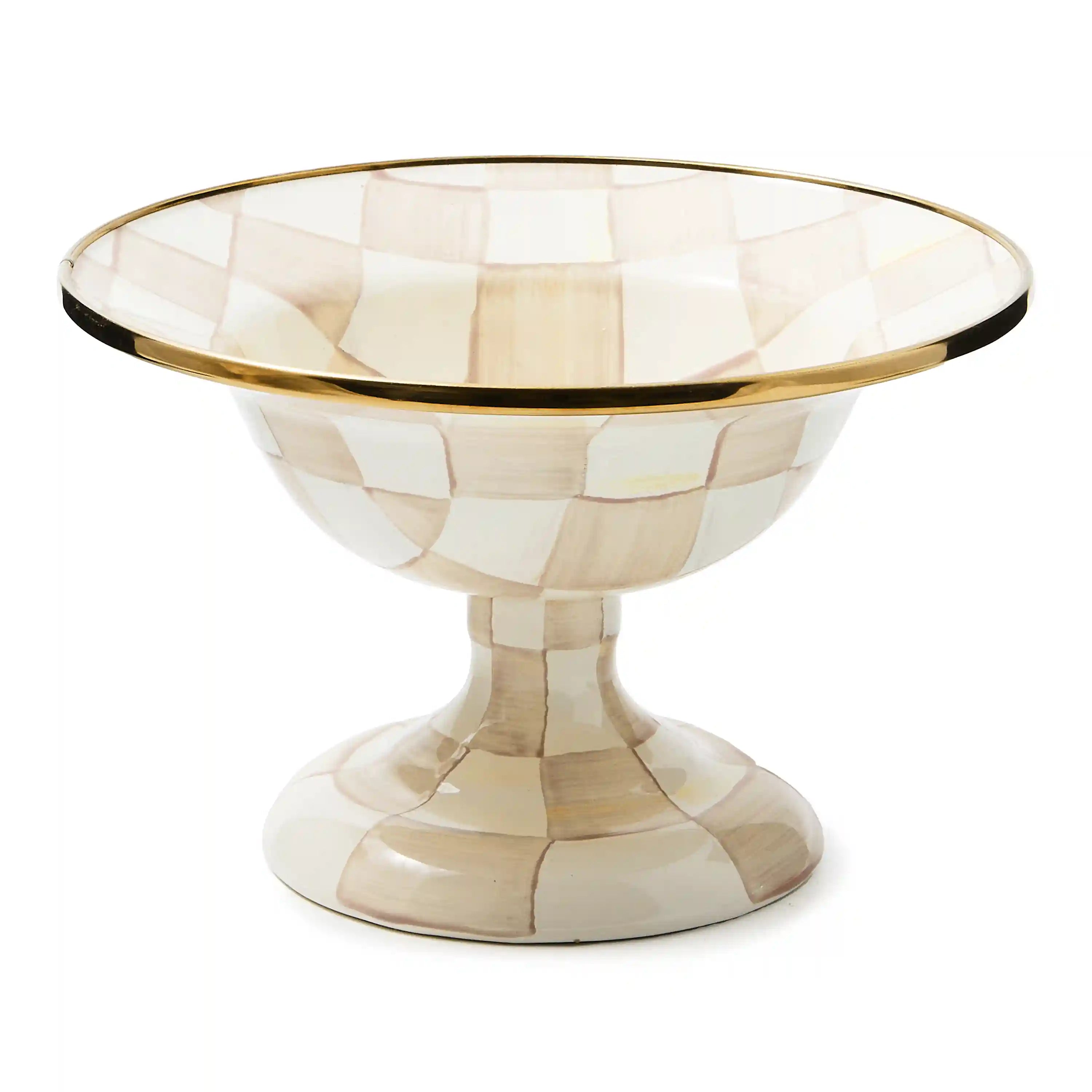 Sterling Check Large Compote