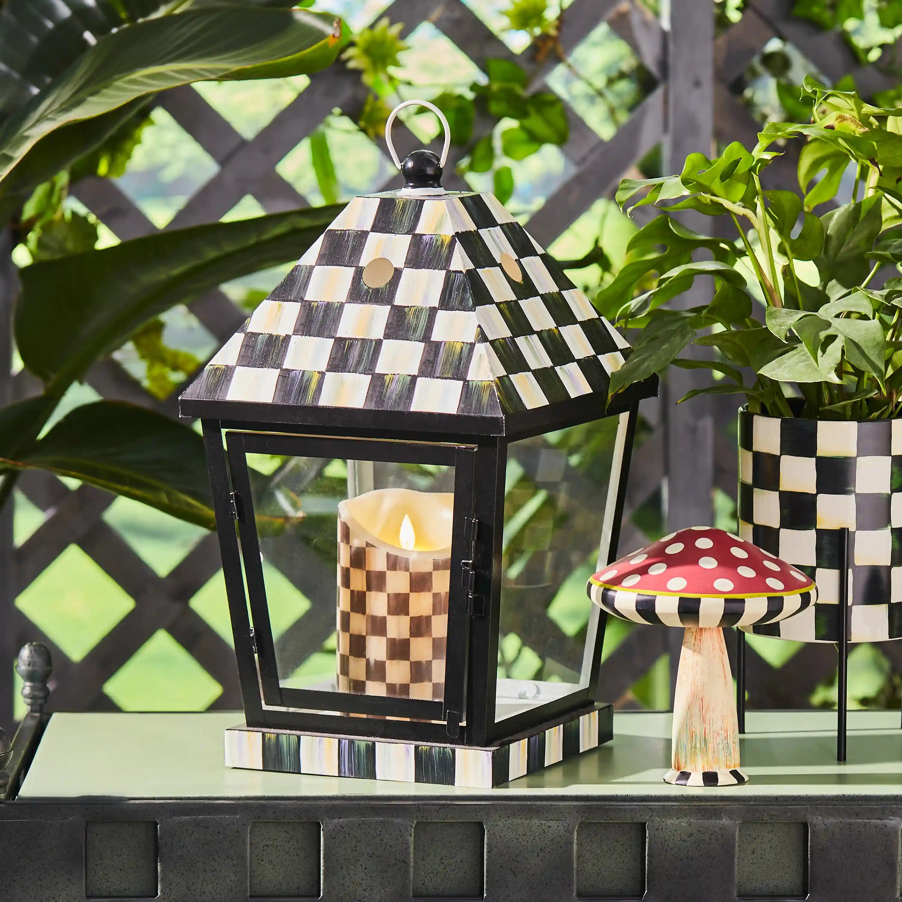 Courtly Check Flicker 6" Pillar Candle