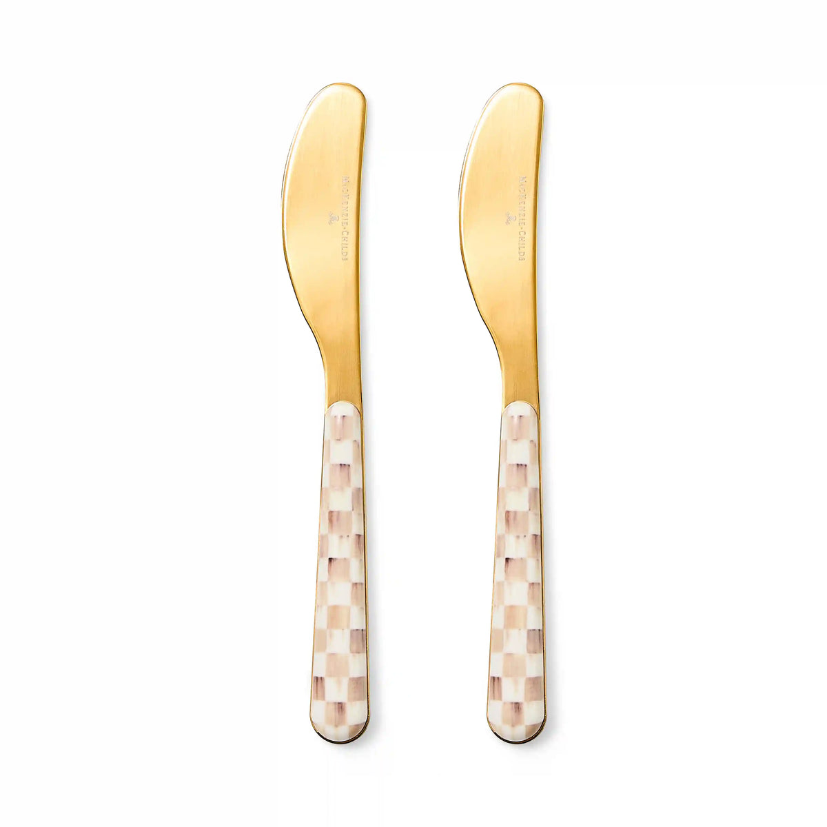 Sterling Check Bistro Spreaders, Set of 2