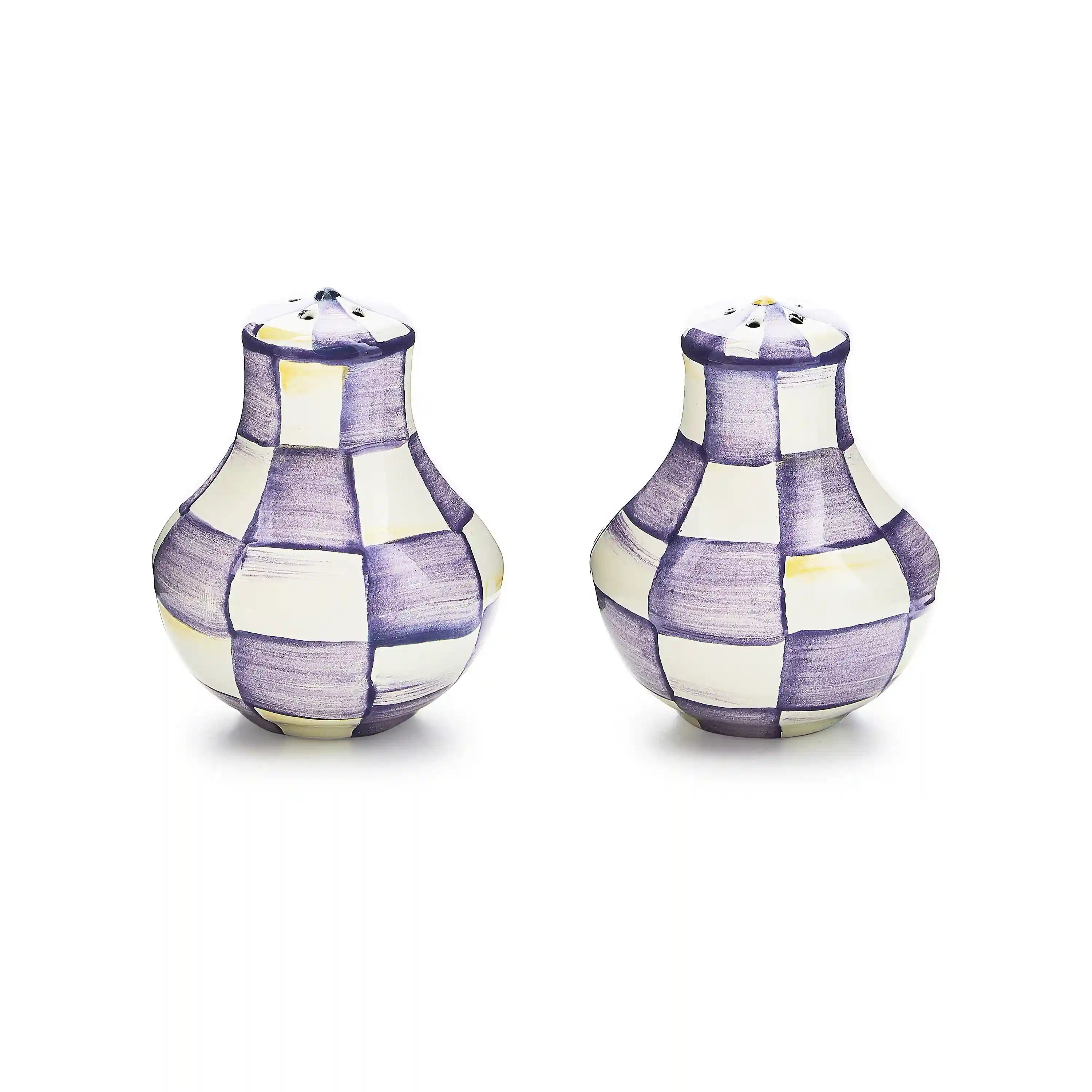 Sterling Check Large Salt & Pepper Shakers