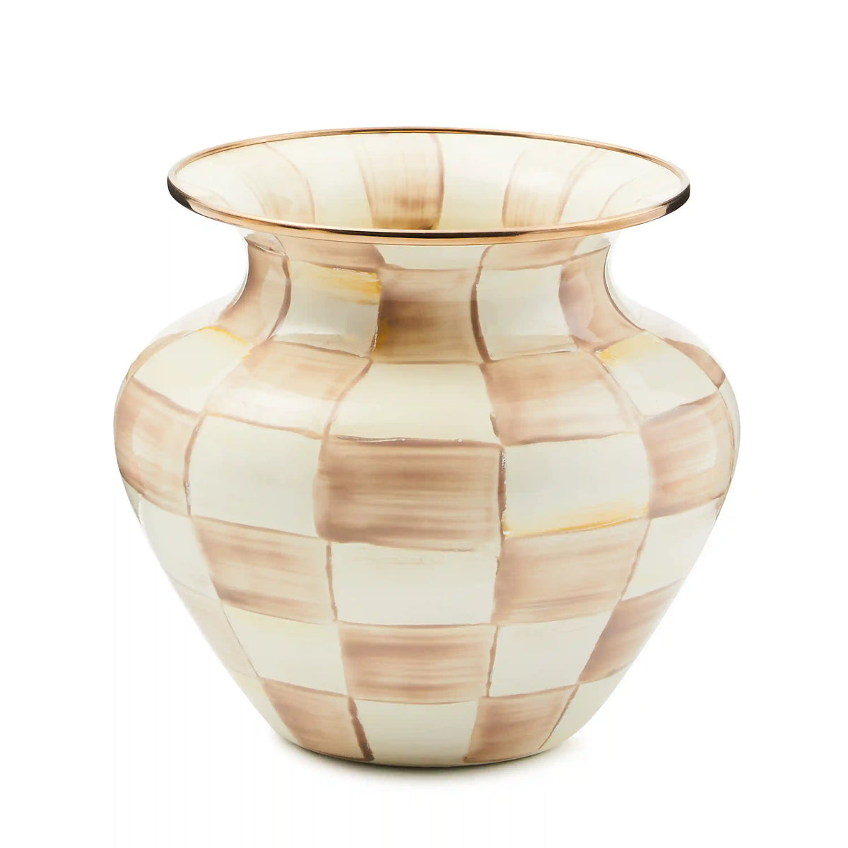Emerald Check Large Vase