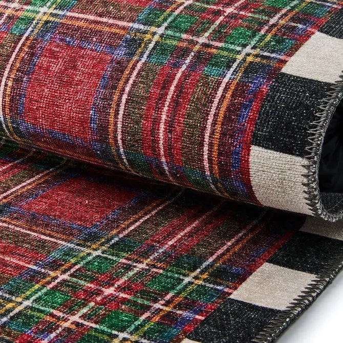 Royal Stewart Tartan Red 8' x 10' Washable Rug