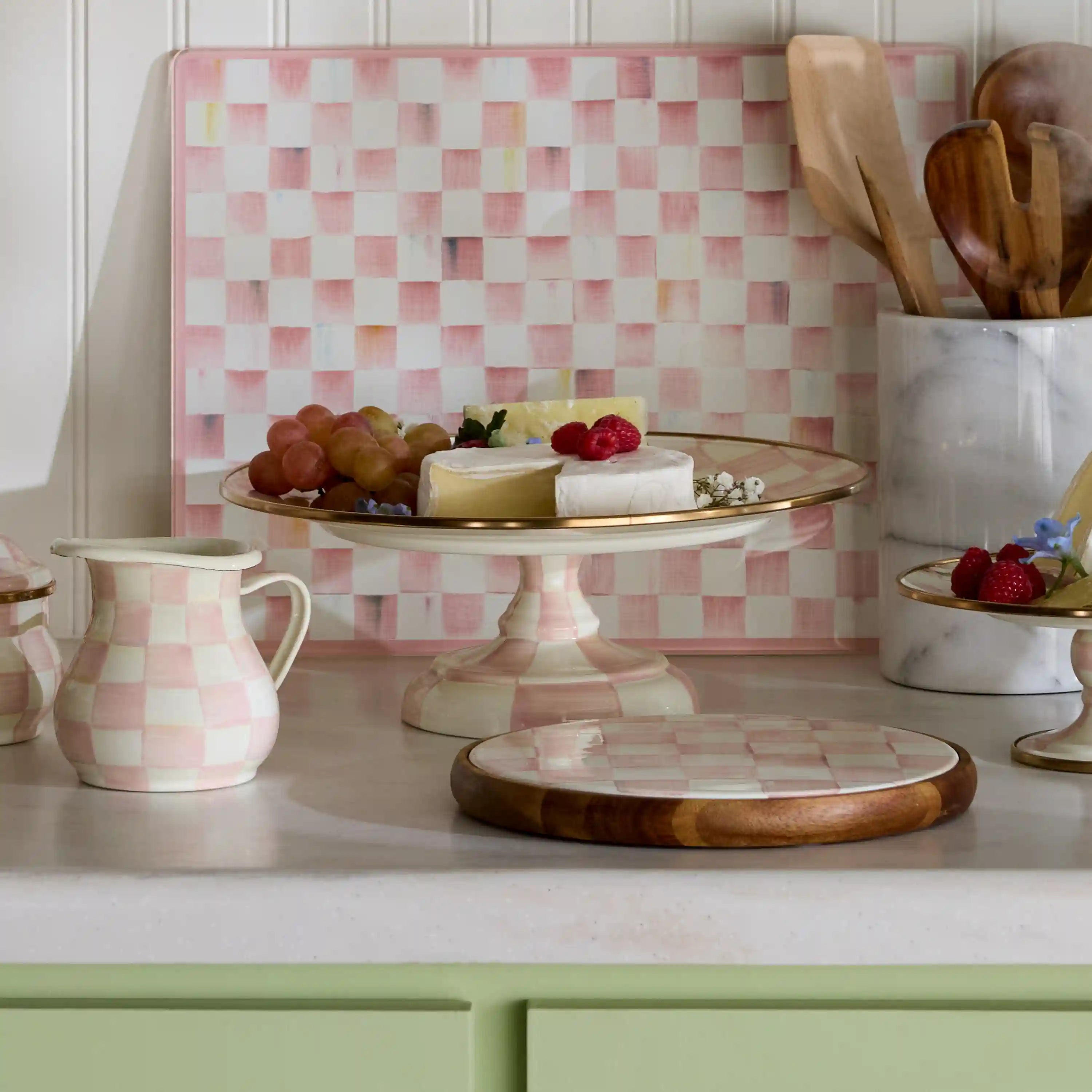 Courtly Check Small Pedestal Platter