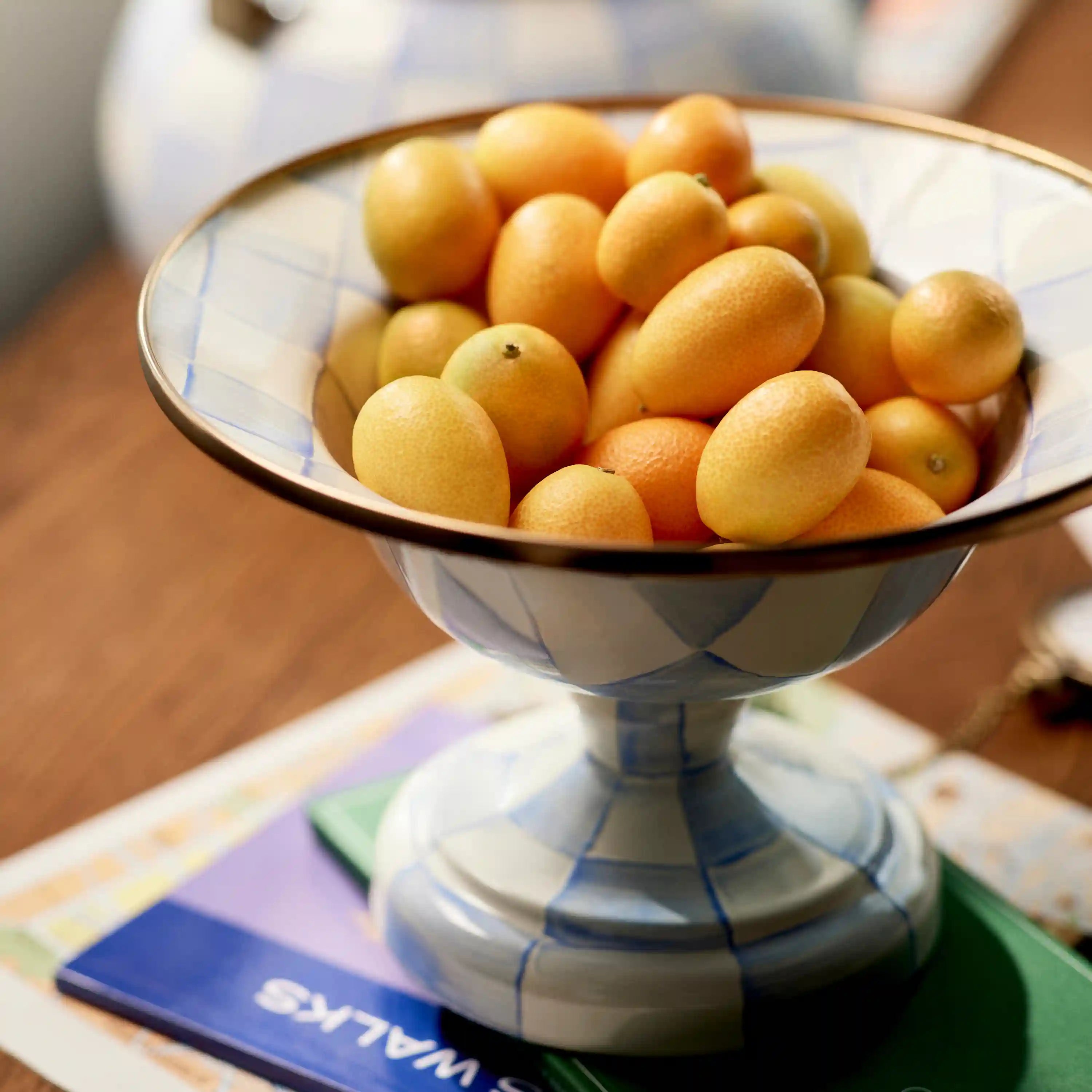 Sterling Check Large Compote