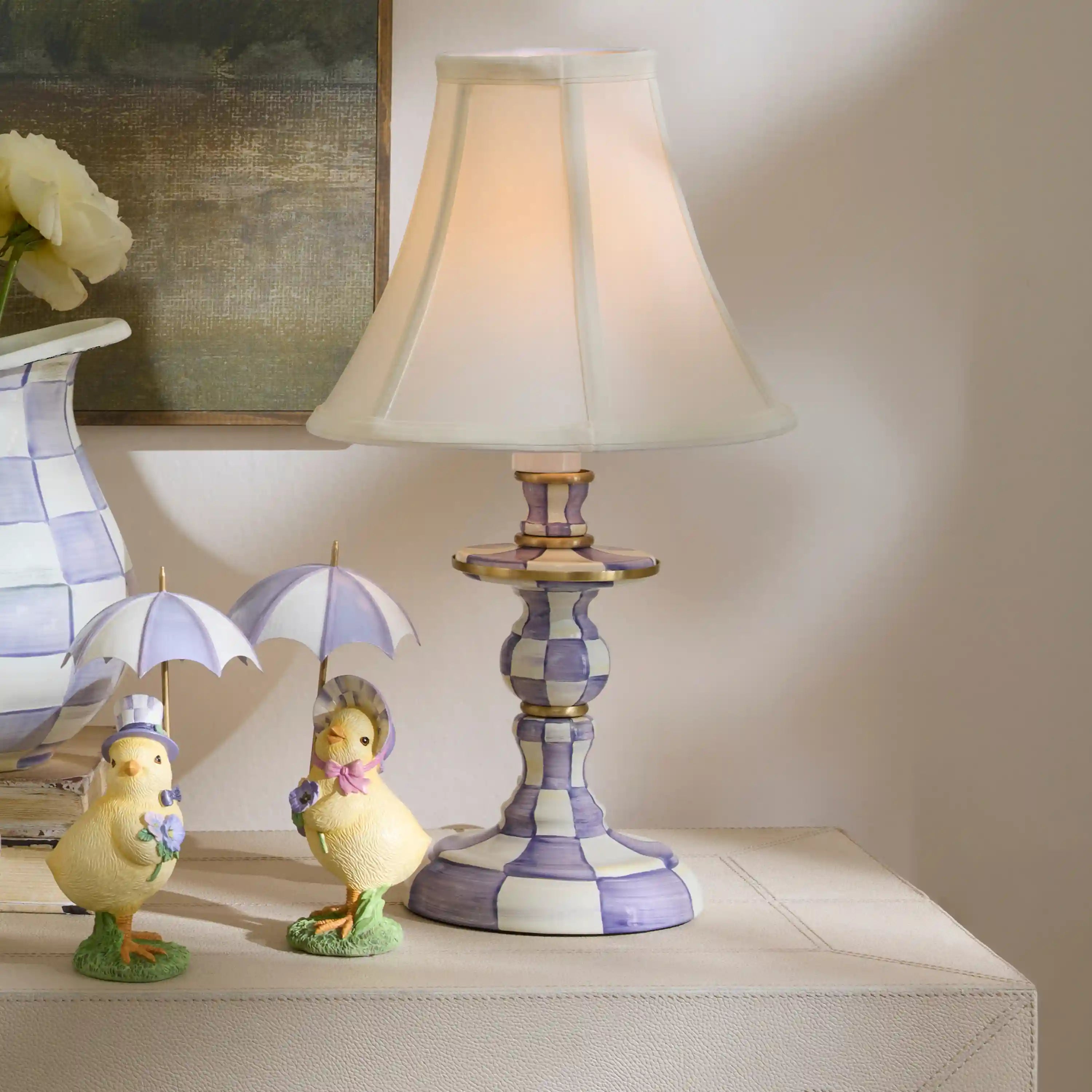 Courtly Check Candlestick Lamp