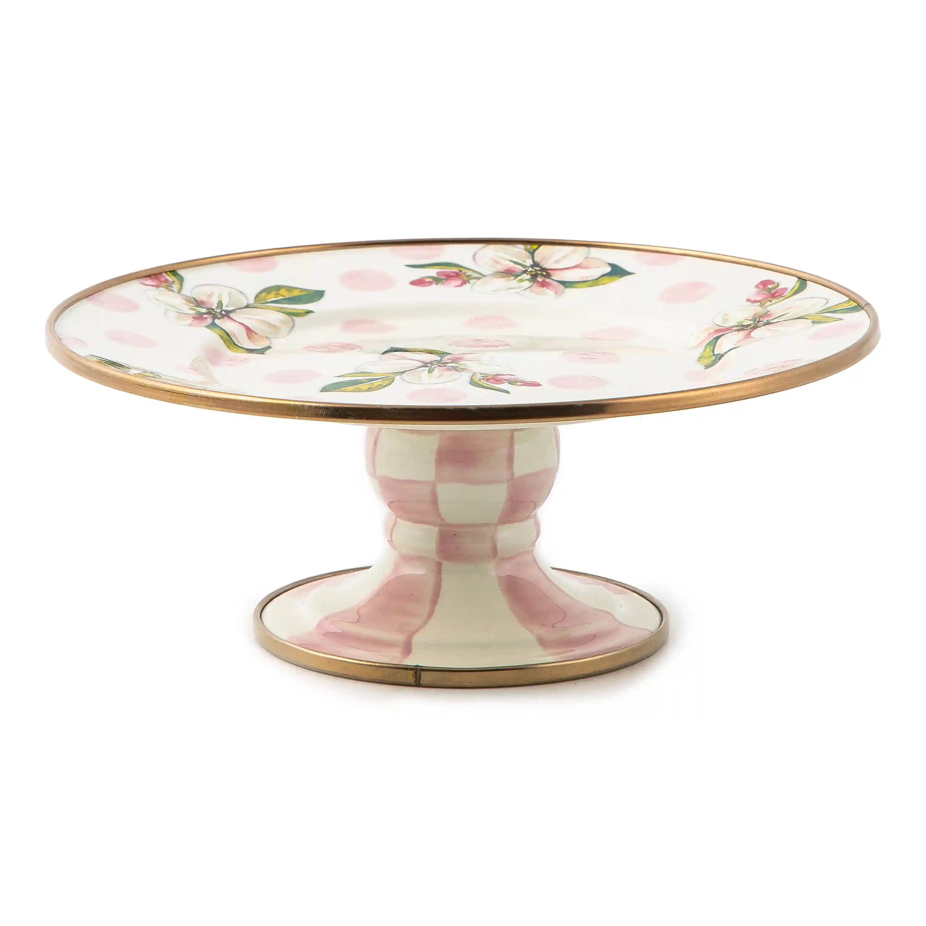 White Flower Market Mini Pedestal Platter