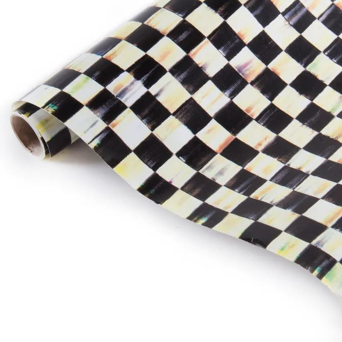 Courtly Check Gift Wrap, Set of 2