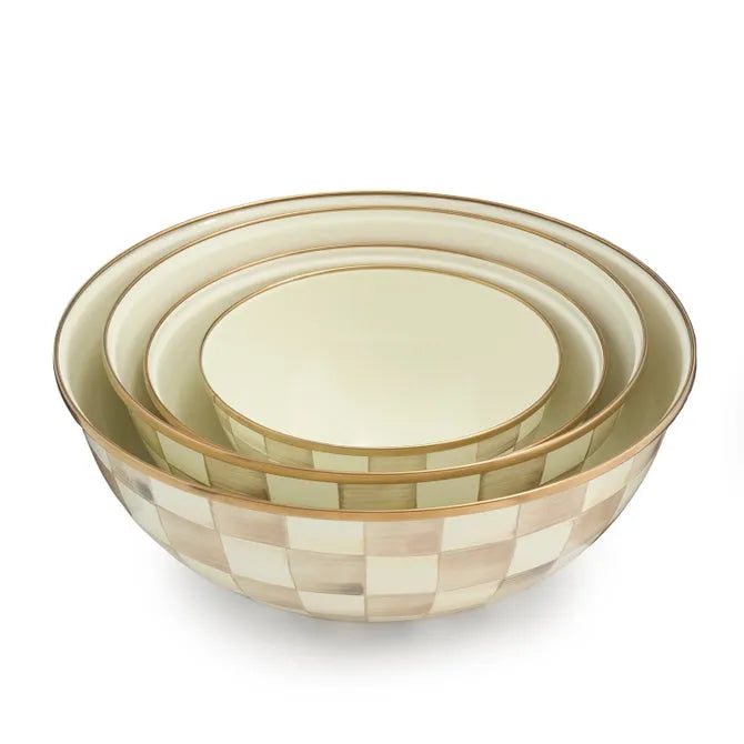 Mocha Check Large Everyday Bowl
