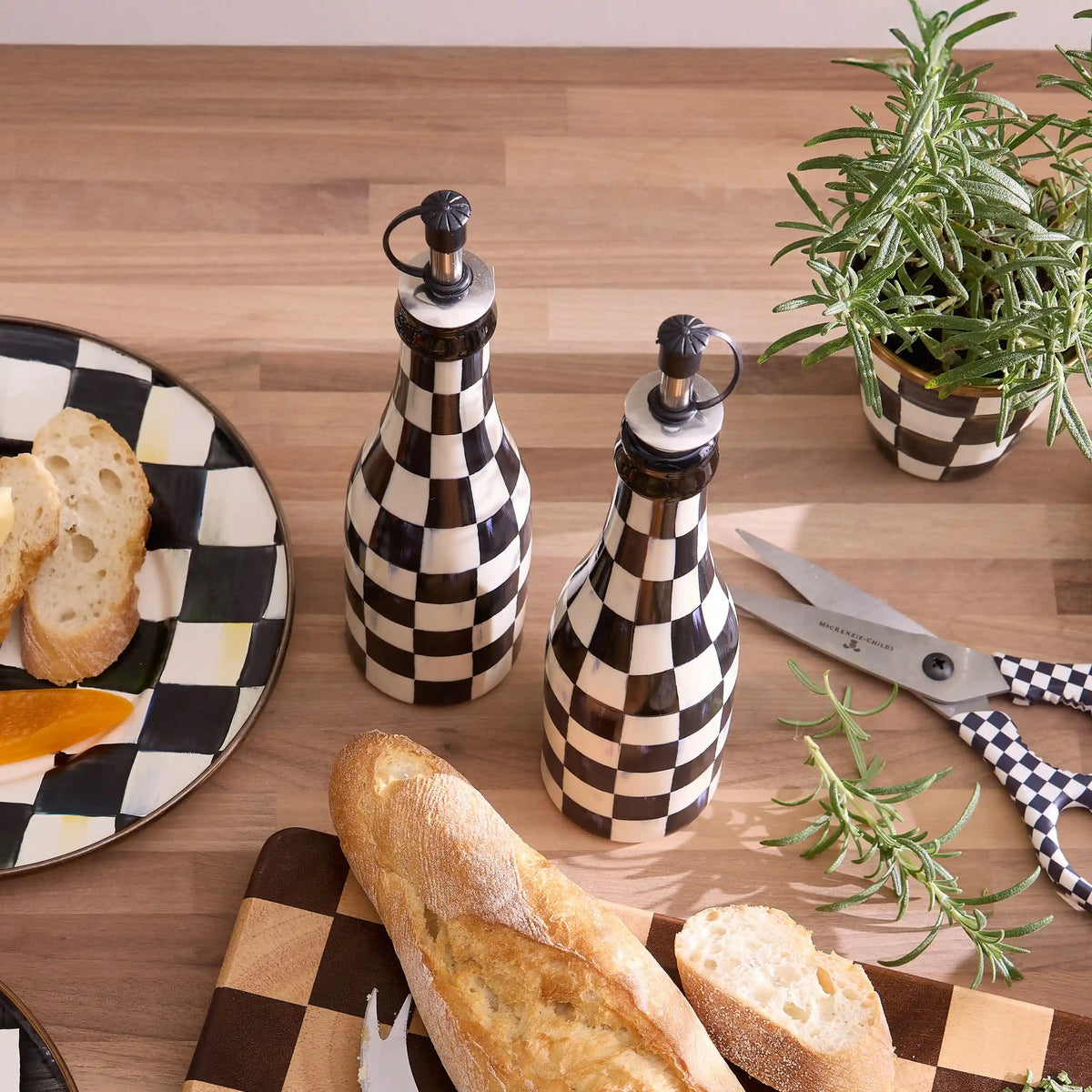 Sterling Check Farmhouse Oil Cruet