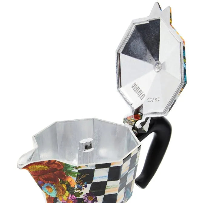 Courtly Flower Market 3 Cup Moka Pot