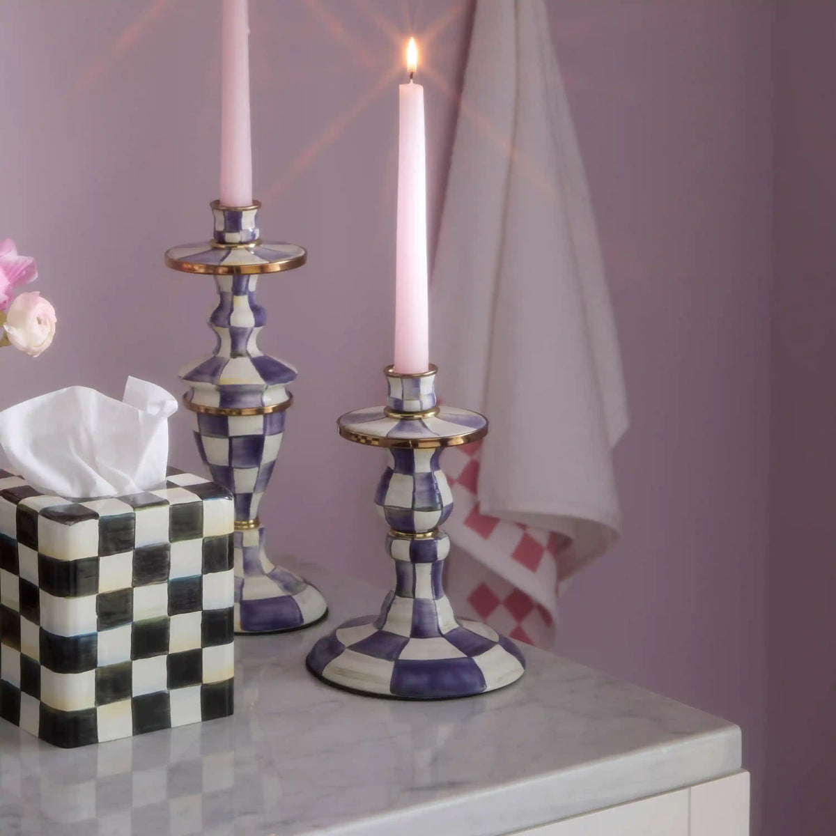 Sky Check Small Candlestick