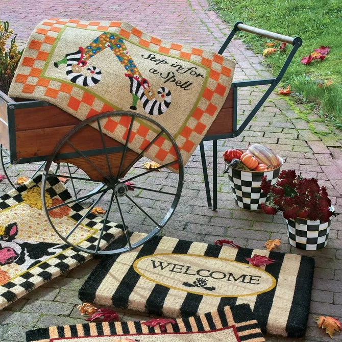 Welcome Awning Stripe Entrance Mat