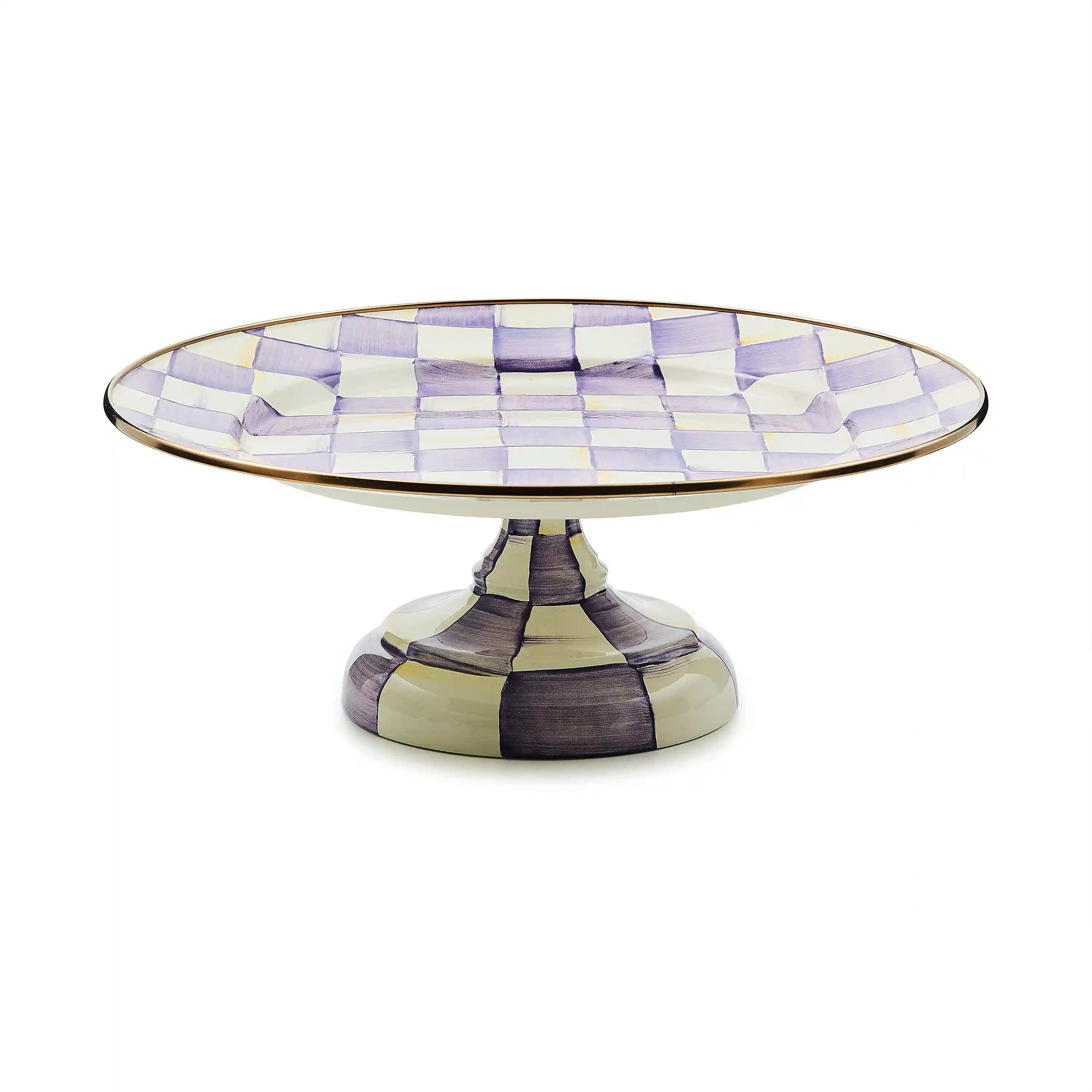Sky Check Mini Pedestal Platter