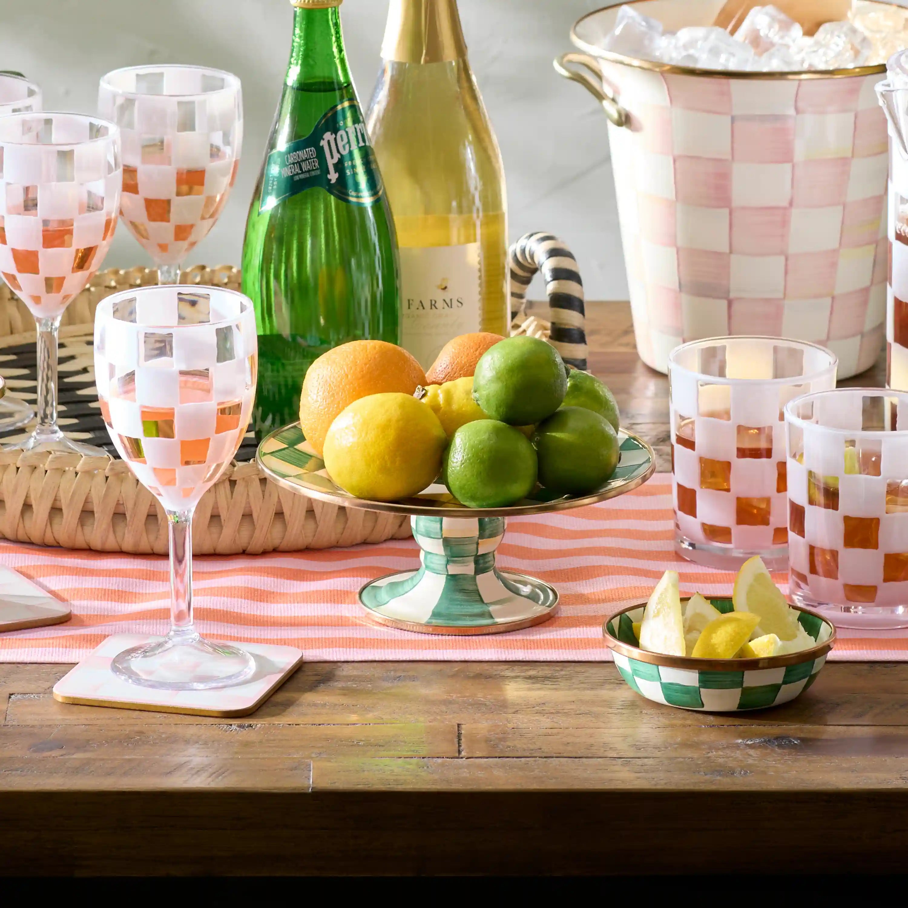 Courtly Check Small Pedestal Platter