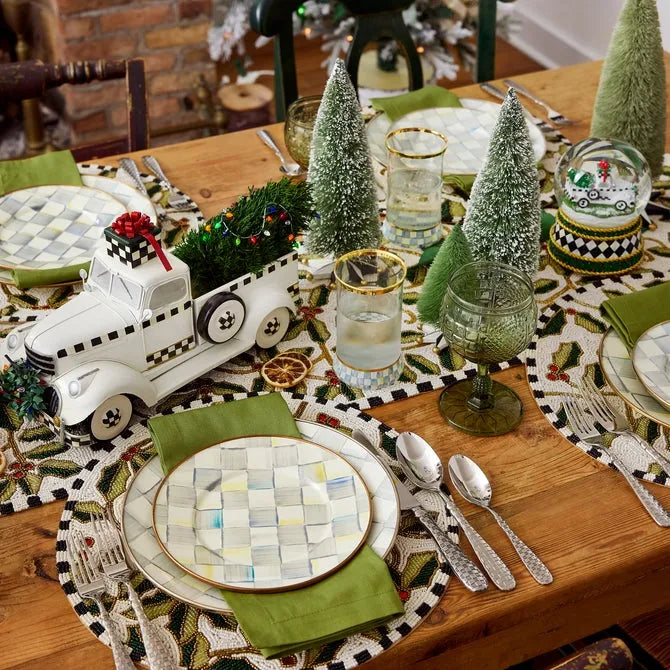 Sterling Check Dinner Plate