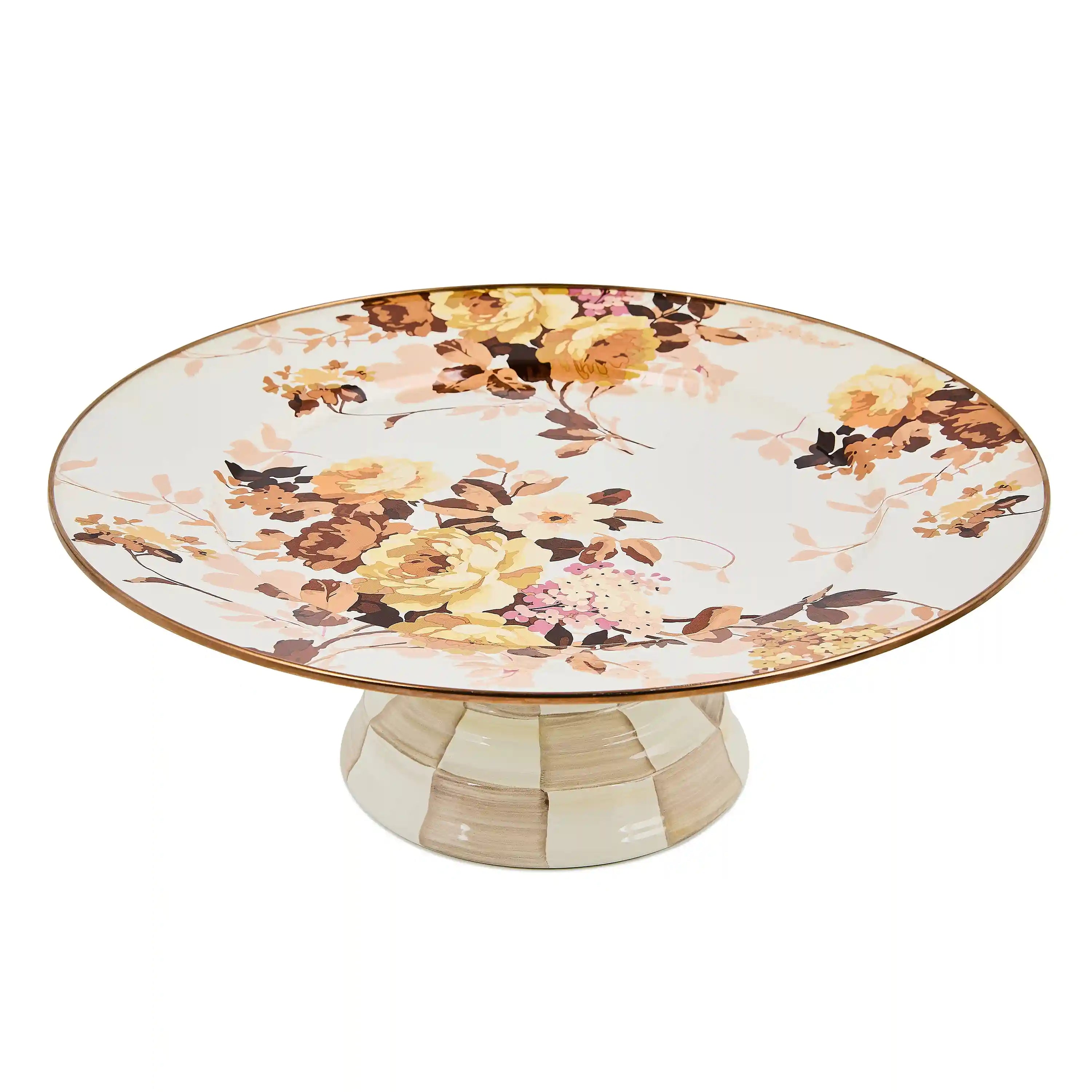 Wild Rose White Mini Pedestal Platter