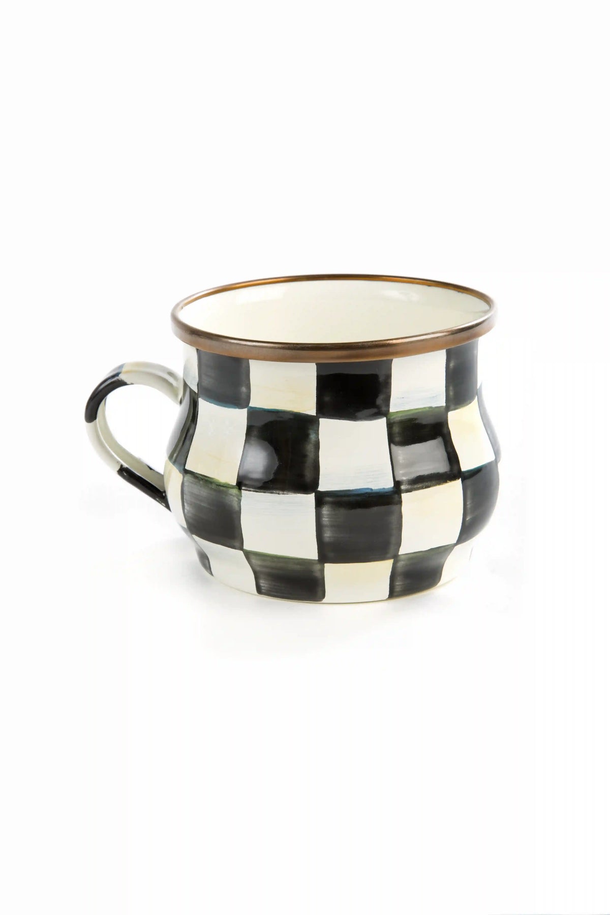 Mocha Check Saucer