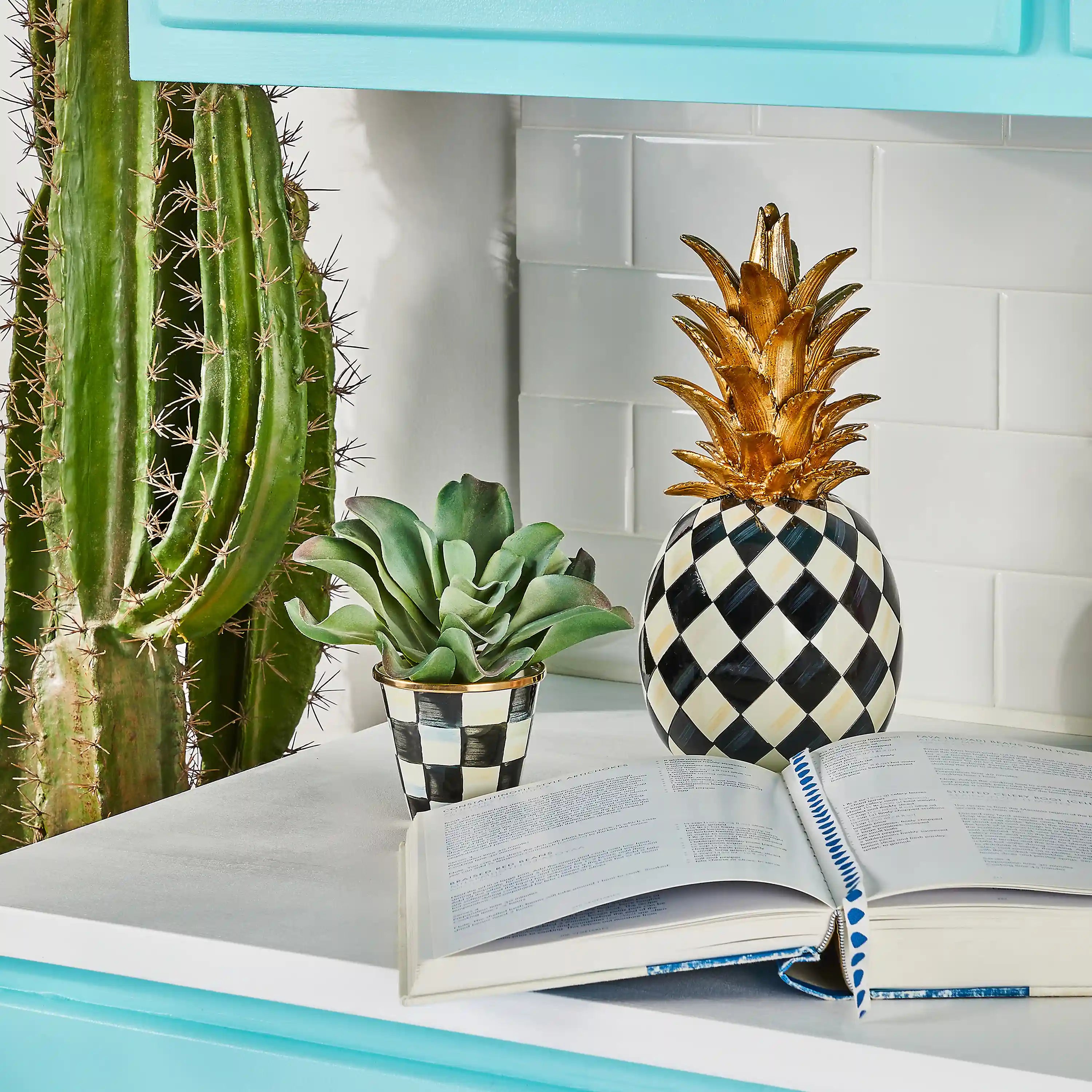 Rosy Check Herb Pots, Set of 3
