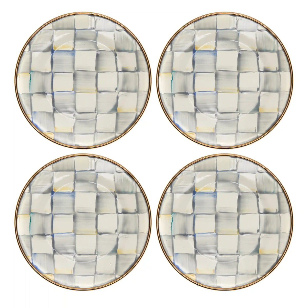 Courtly Check Appetizer Plates, Set of 4