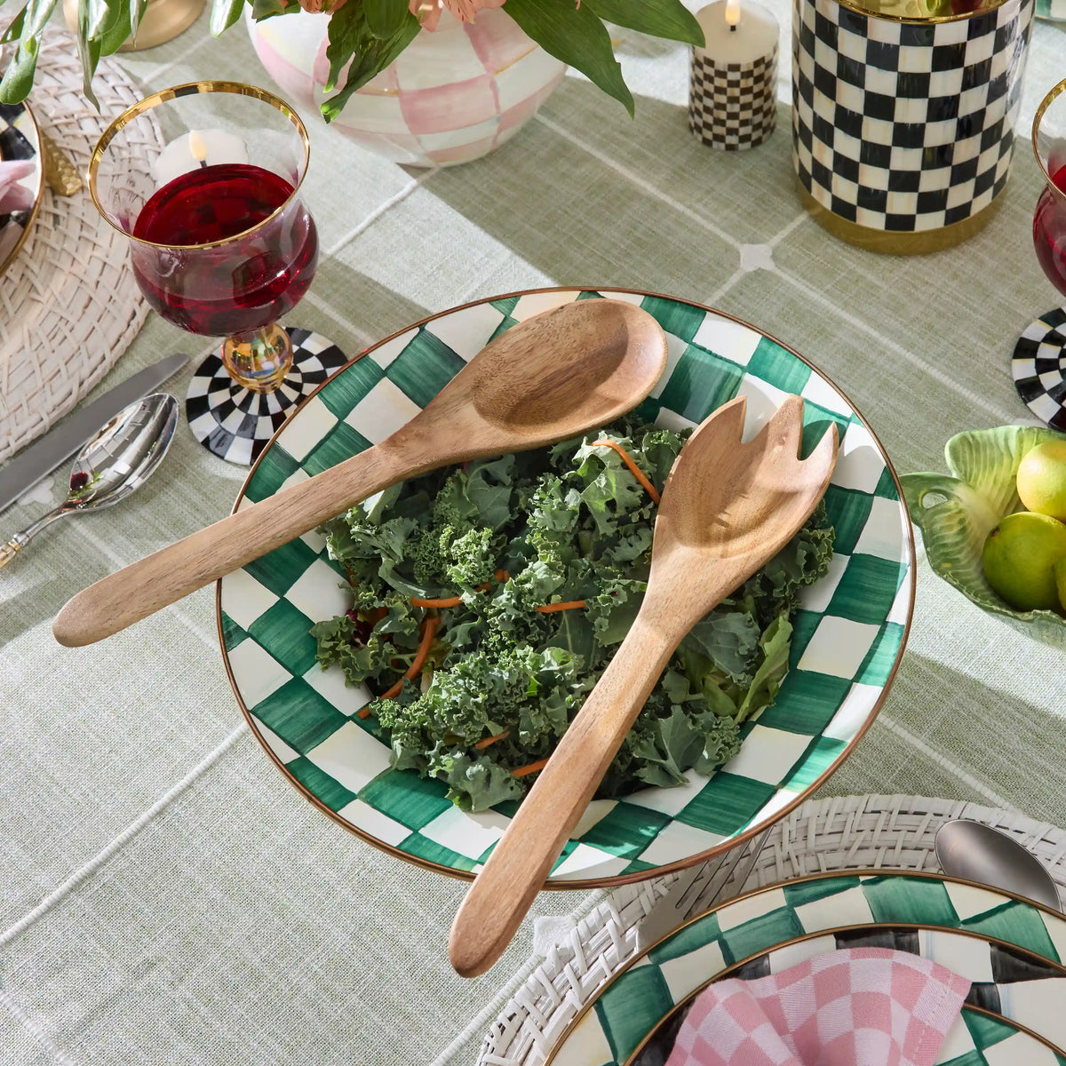 Sky Check Serving Bowl