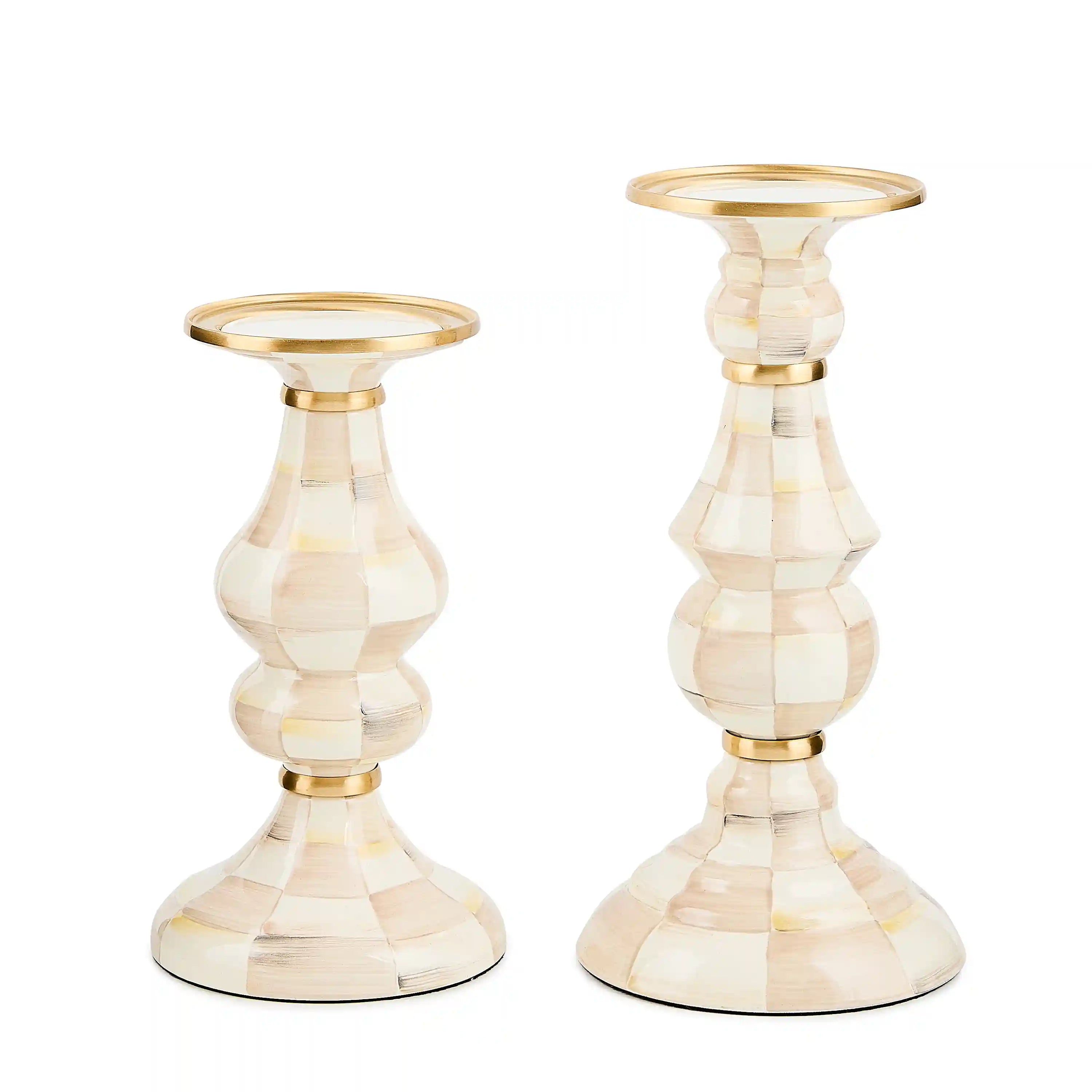 Rosy Check Large Pillar Candlestick