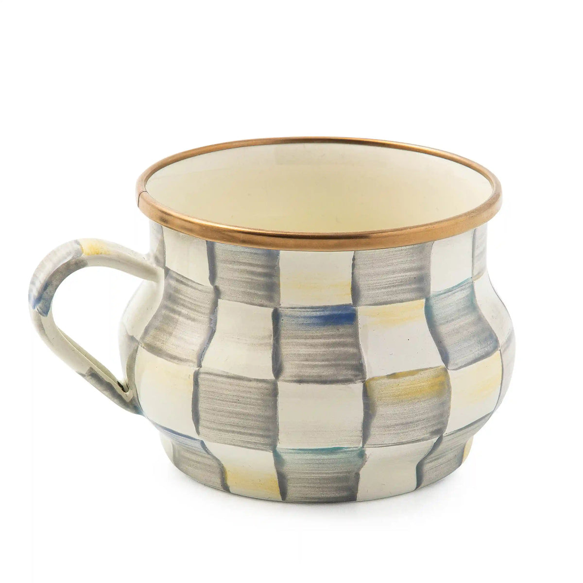 Mocha Check Saucer